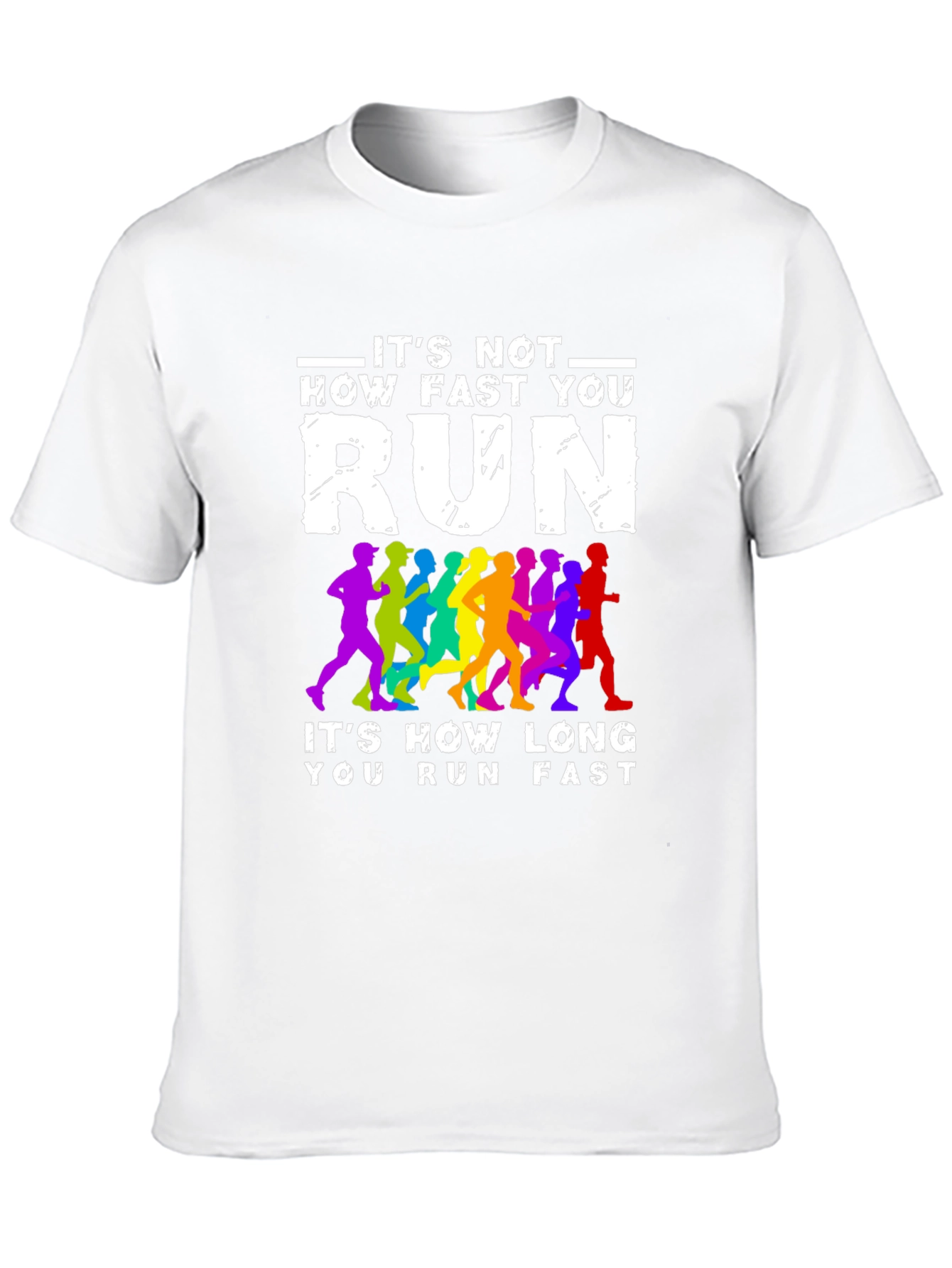 Black Running T-Shirt: It's Not How Fast You Run view 10