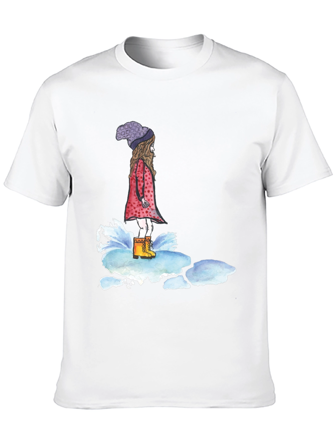 Black Whimsical Girl Black T-Shirt view 10