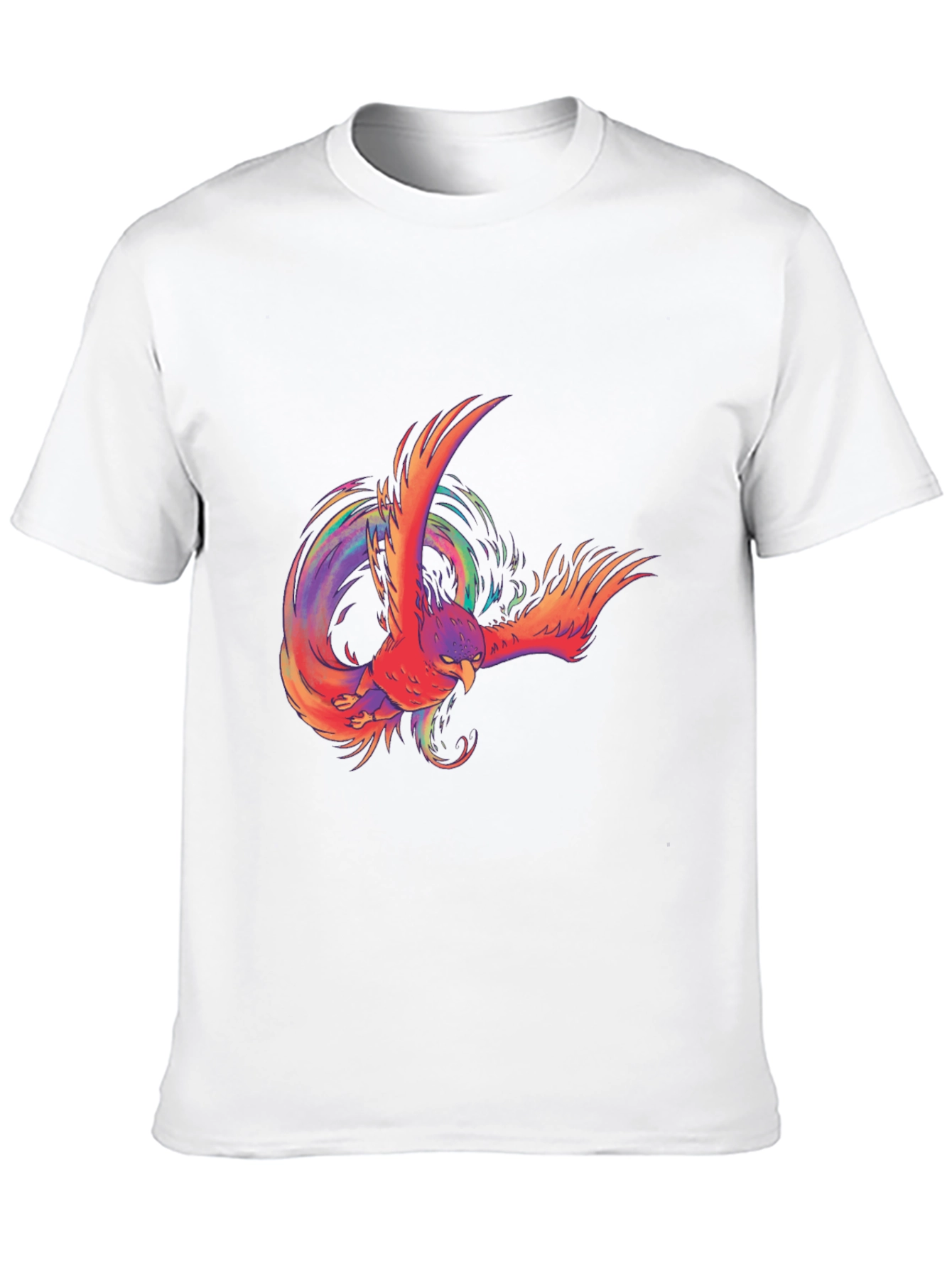Black Phoenix Graphic Print Black T-Shirt view 10