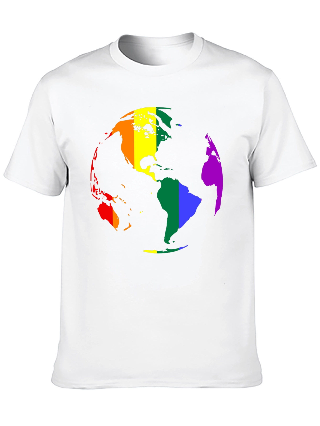 Black LGBTQ+ Pride Earth Graphic T-Shirt view 10