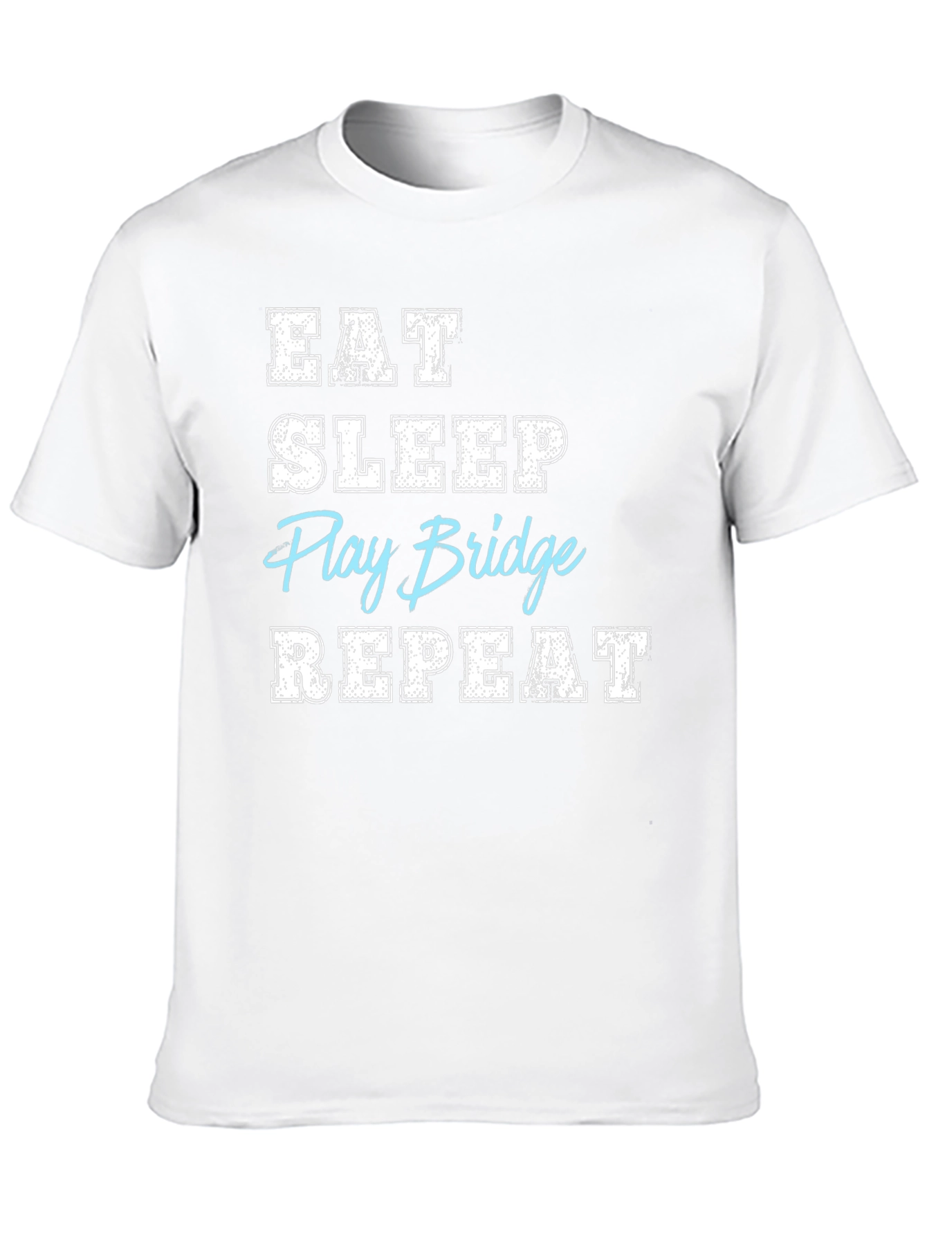 Black Eat Sleep Play Bridge Repeat T-Shirt view 10