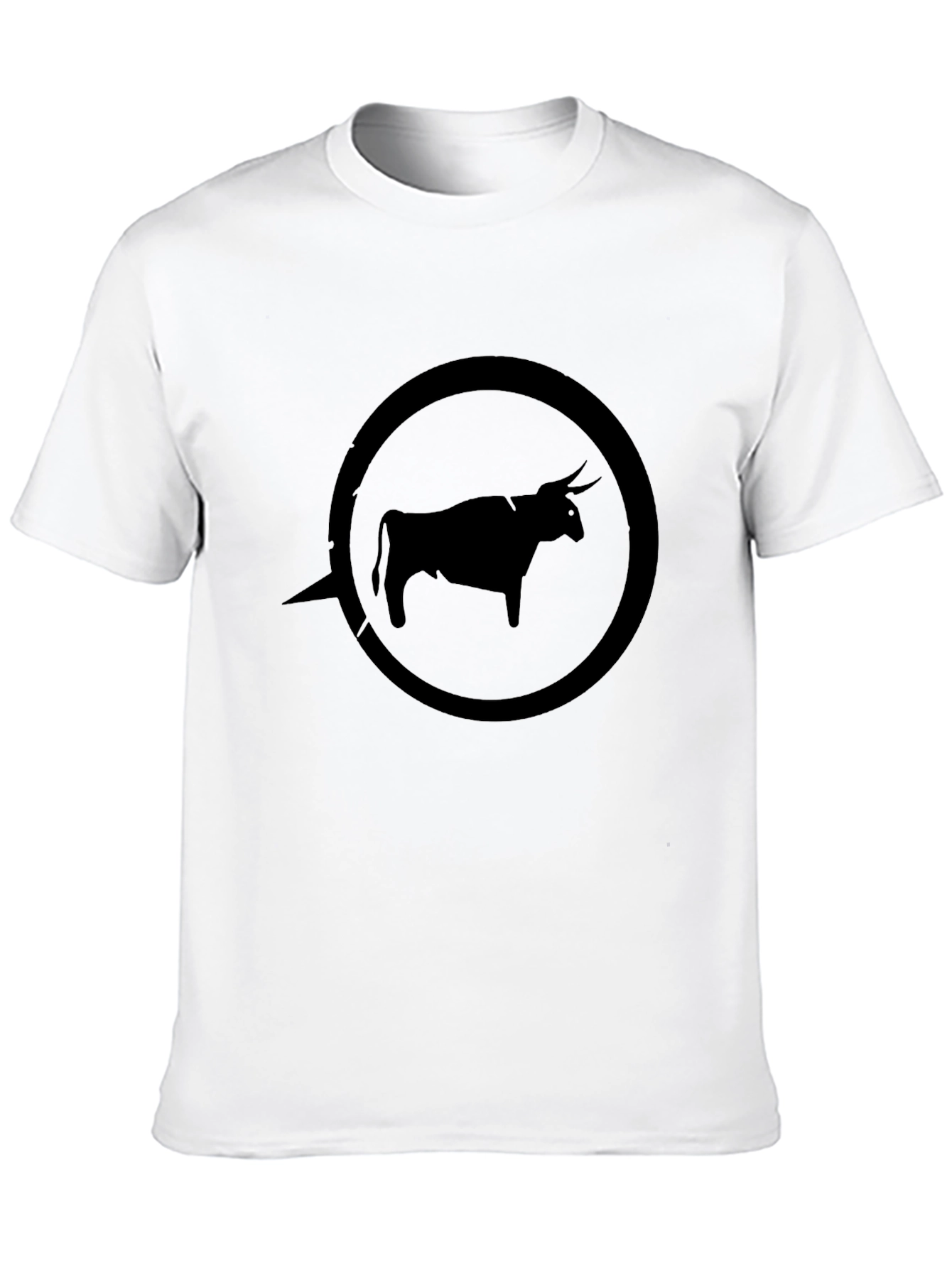 Black Black Bull Silhouette Graphic Tee - Modern Minimalist Design view 10