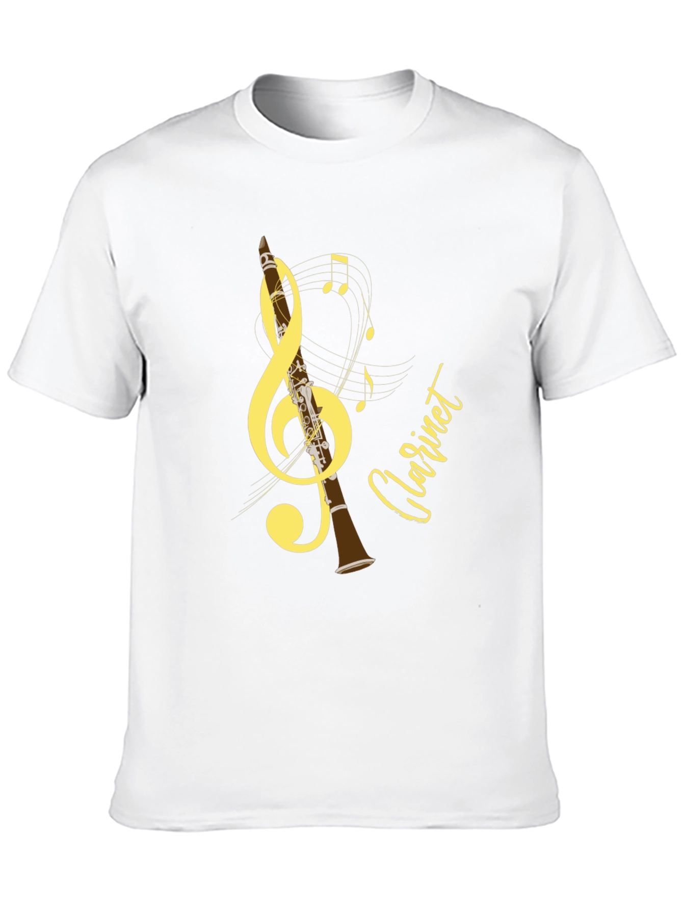 Black Musical Clarinet T-Shirt - Black view 10