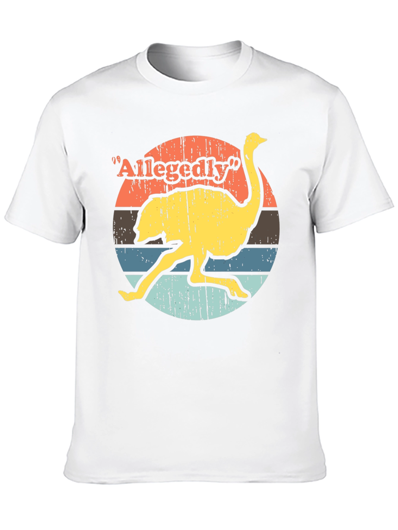 Black Allegedly Ostrich T-Shirt - Retro Style view 10