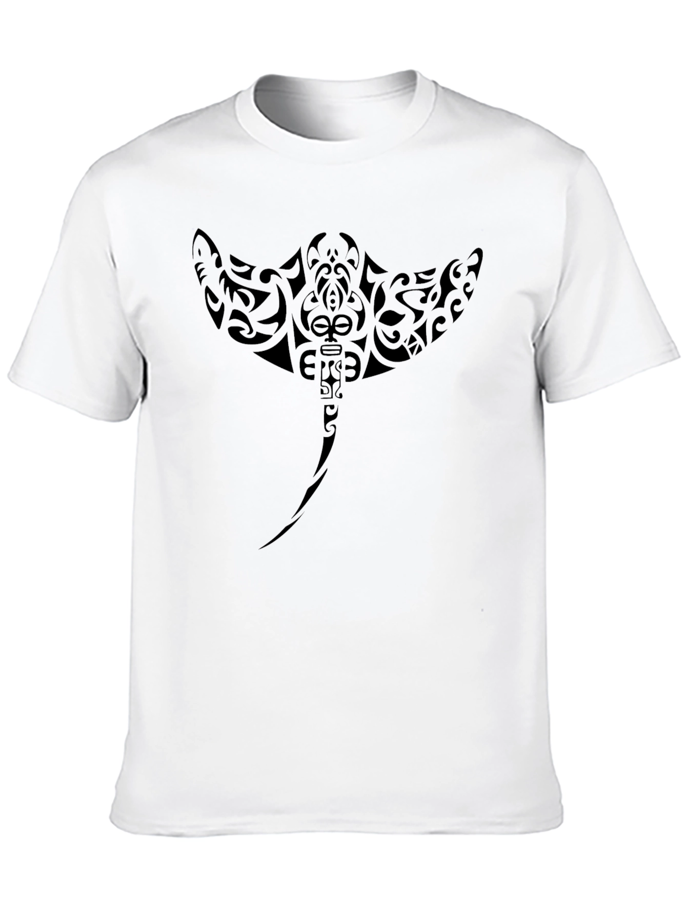 Tribal Stingray Graphic Tee - Black - 10