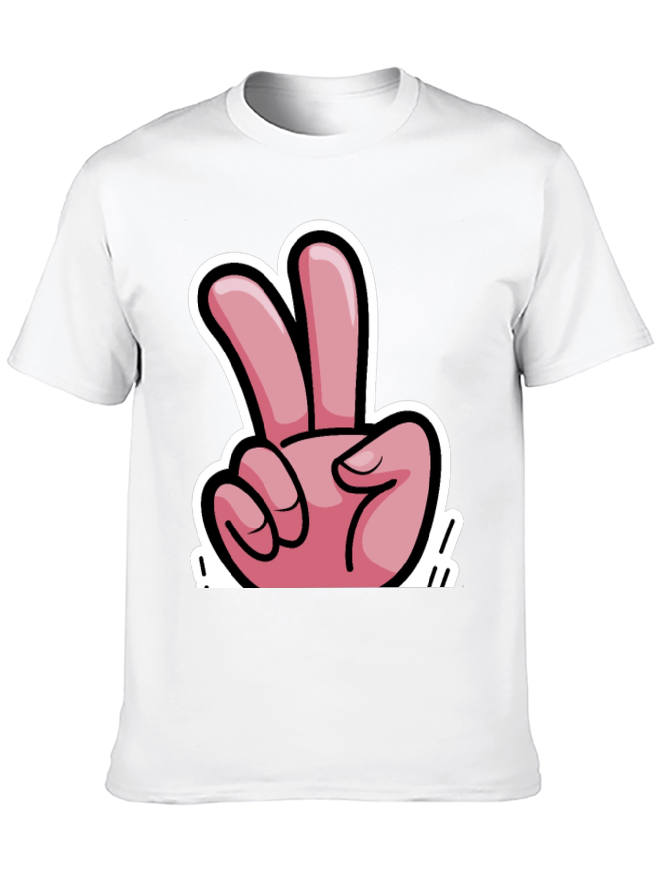 Black Peace Sign Graphic T-Shirt - Black view 10