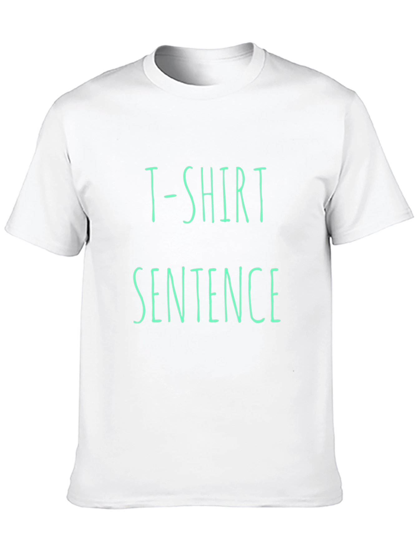 Black T-Shirt Sentence Cotton Tee view 10