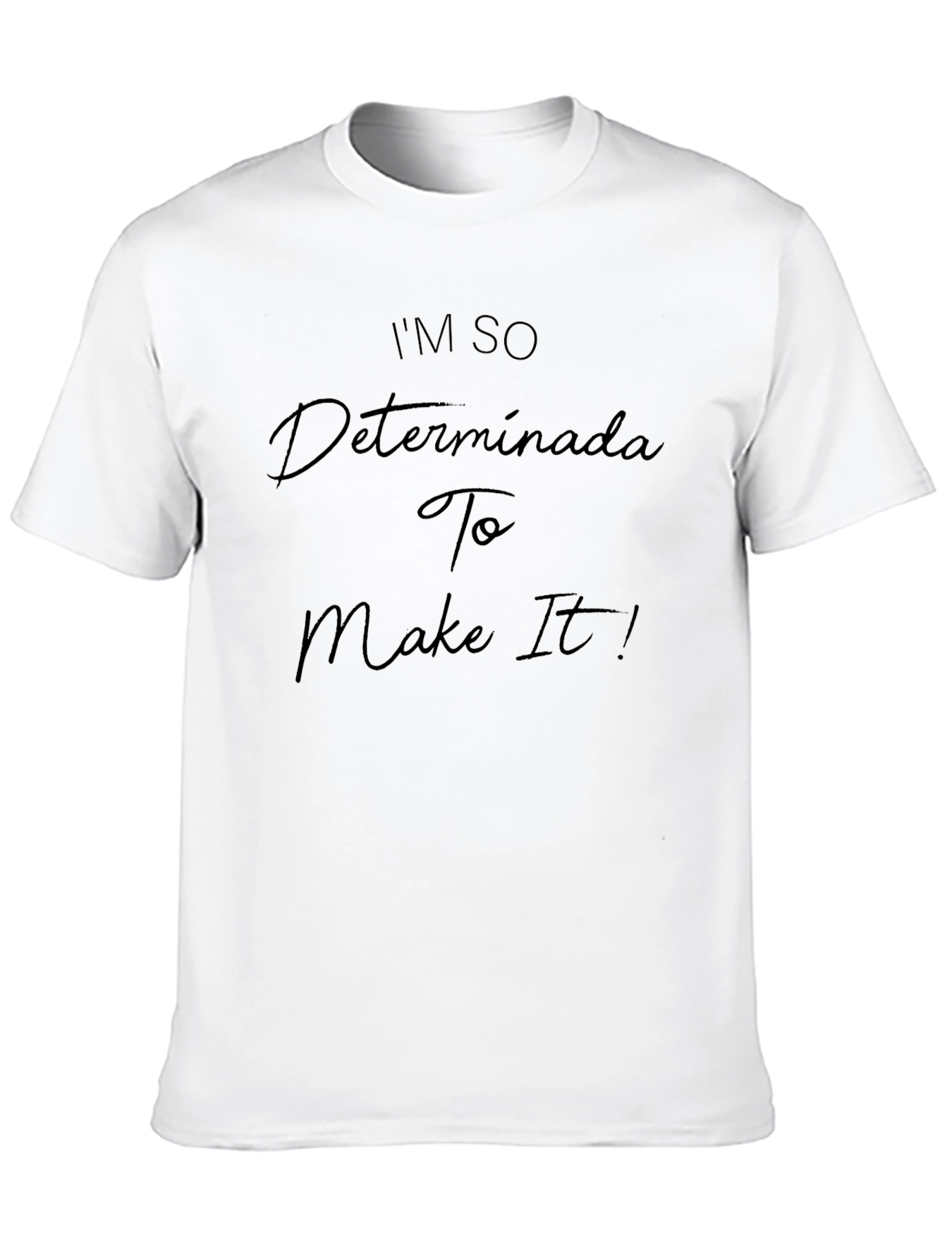 Black Determined Graphic Tee - Motivational T-Shirt view 10