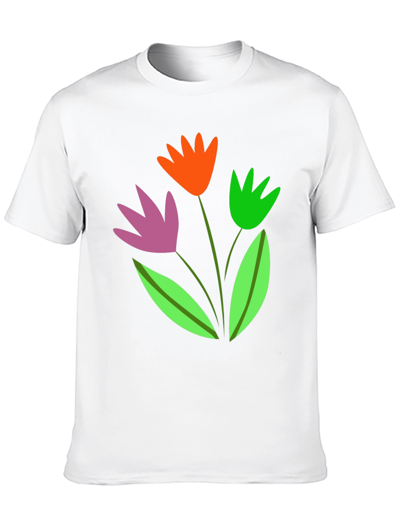 Black Floral Graphic Tee - Trendy Cotton Blend Shirt view 10