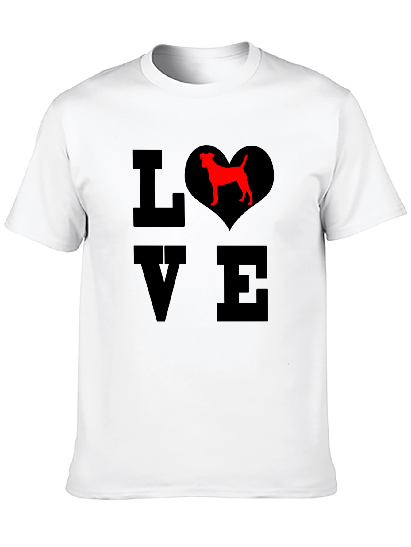 Black Love Dog T-Shirt - Heart Pet Graphic Tee view 10