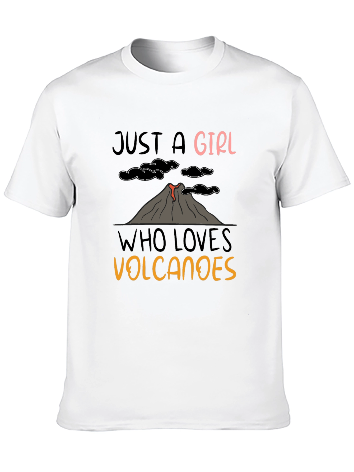 Black Just A Girl Who Loves Volcanoes T-Shirt view 10