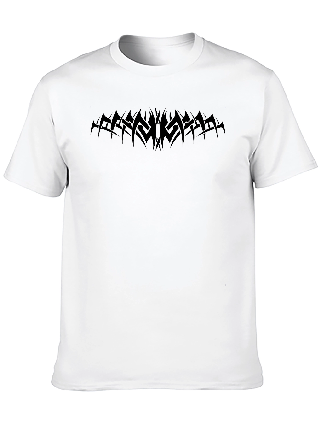 Black Black Tribal Tattoo Graphic T-Shirt view 10