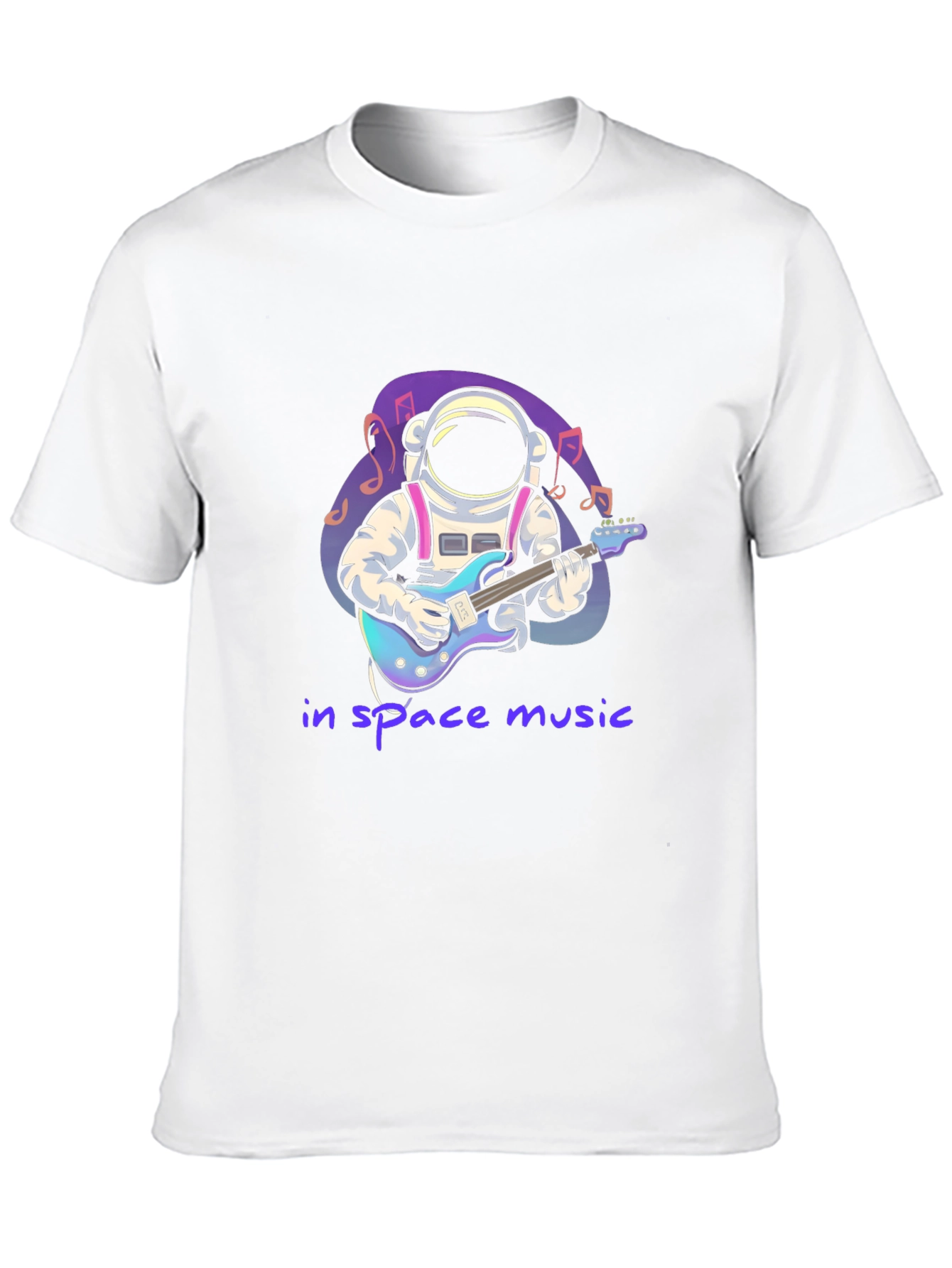 Black Astronaut Guitarist T-Shirt - Space Music Tee view 10
