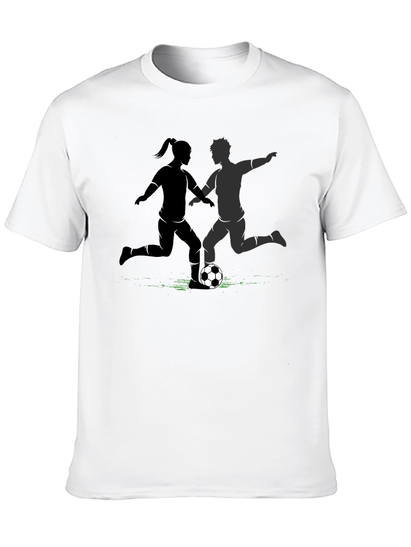 Black Soccer Player Graphic Tee - Unisex Black T-Shirt view 10