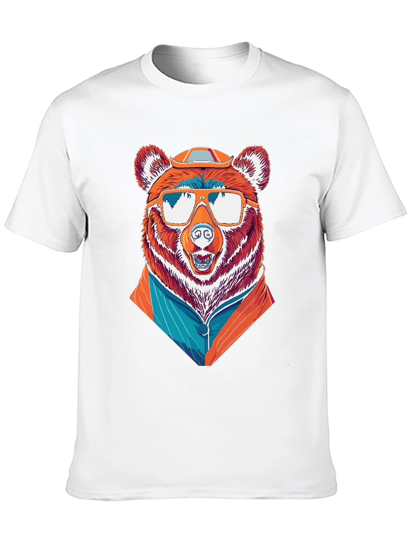 Black Cool Bear T-Shirt - Unique Graphic Tee view 10