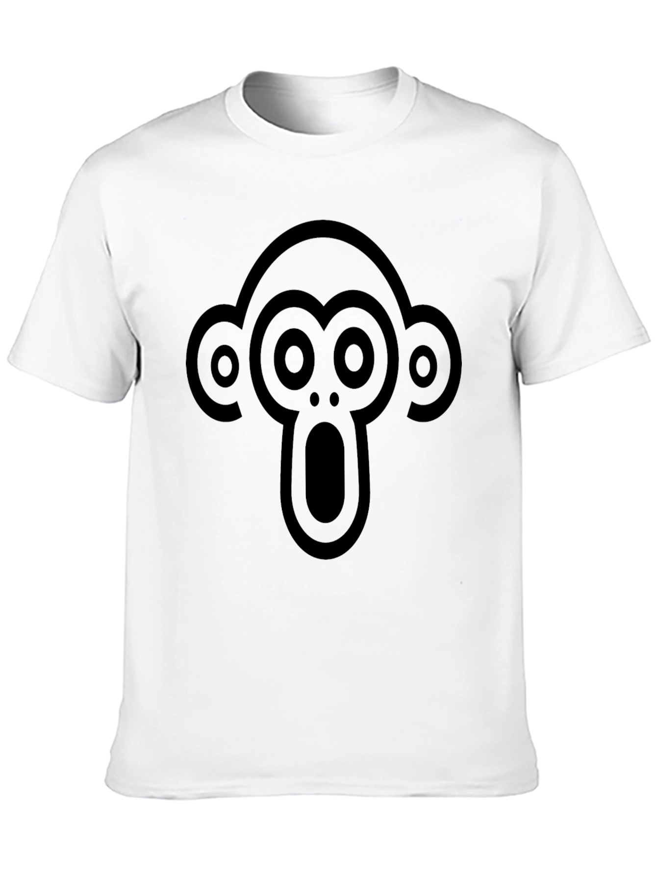 Black Black T-Shirt with Monkey Face Graphic view 10