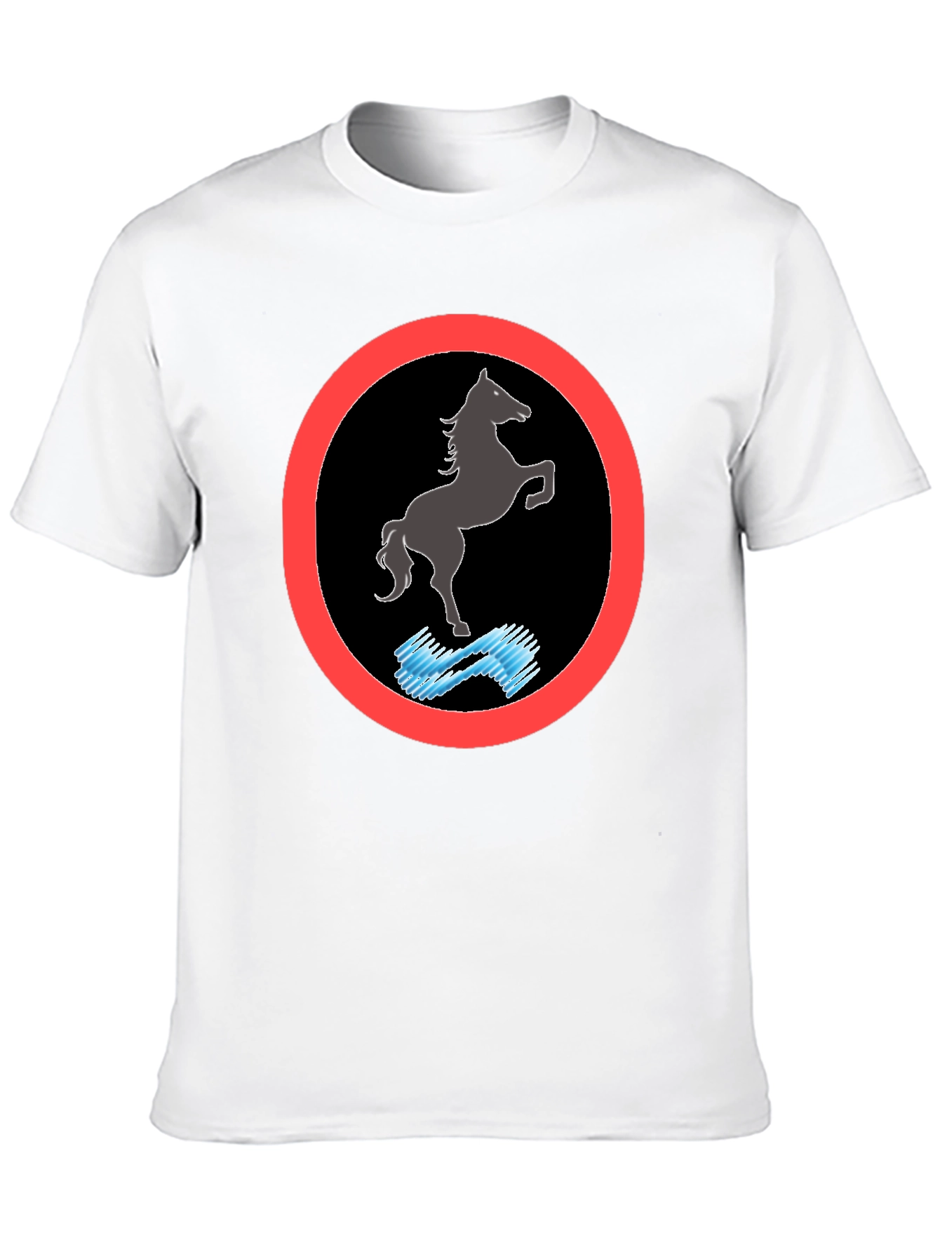 Black Horse Graphic Tee - Black Cotton Comfort view 10