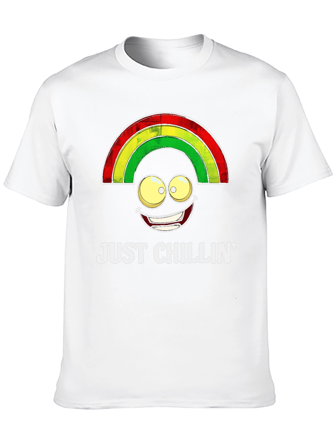 Black Just Chillin' Rainbow Smile T-Shirt view 10