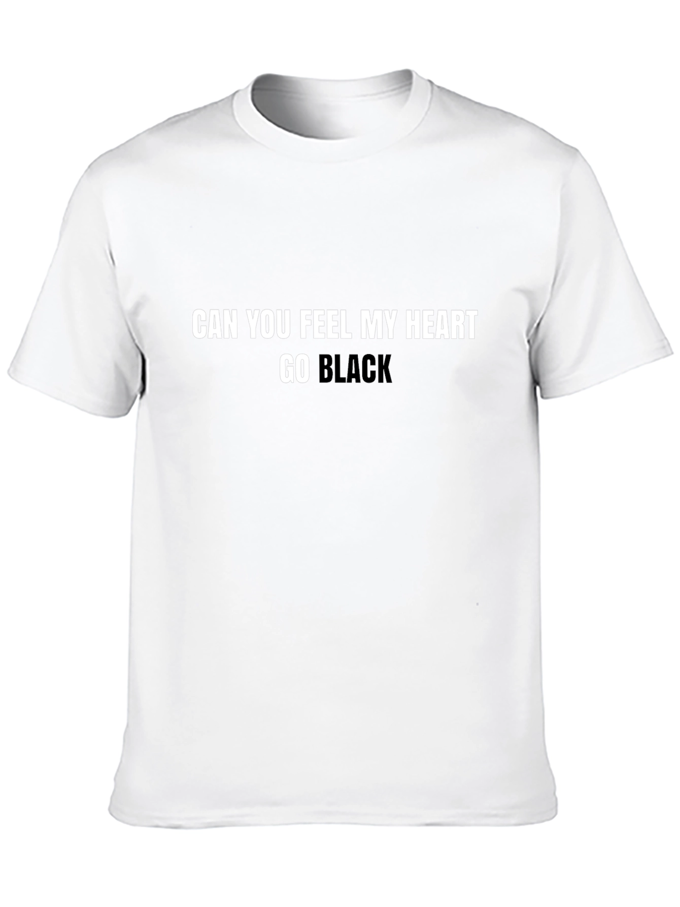 Black Can You Feel My Heart Go Black Tee view 10