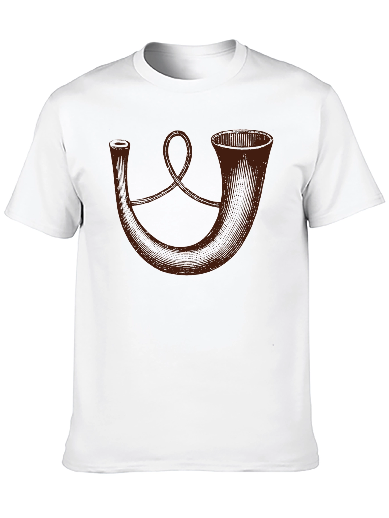 Black Vintage Horn T-Shirt - Unique Design view 10