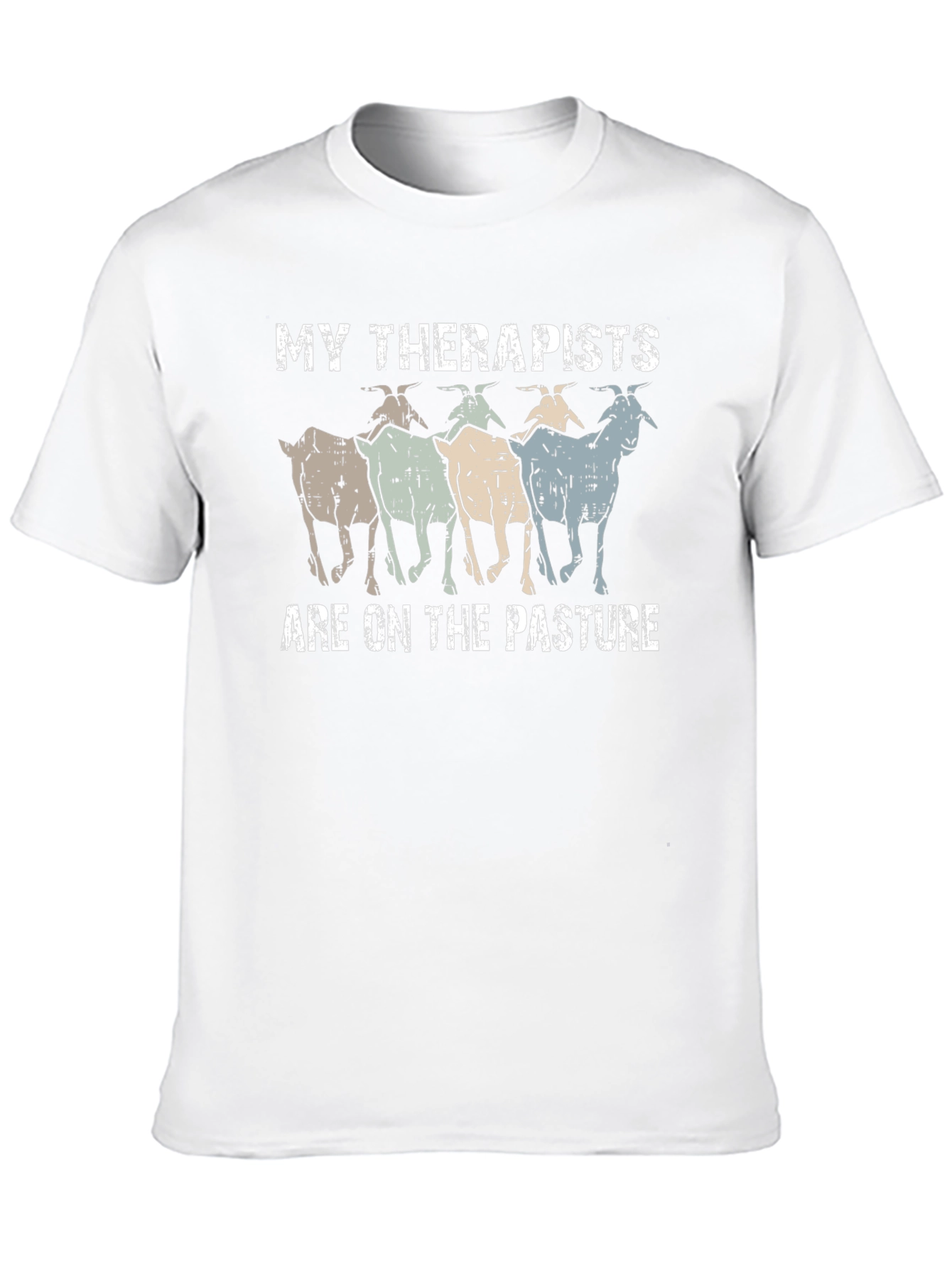 Black My Therapists Are On The Pasture T-Shirt view 10