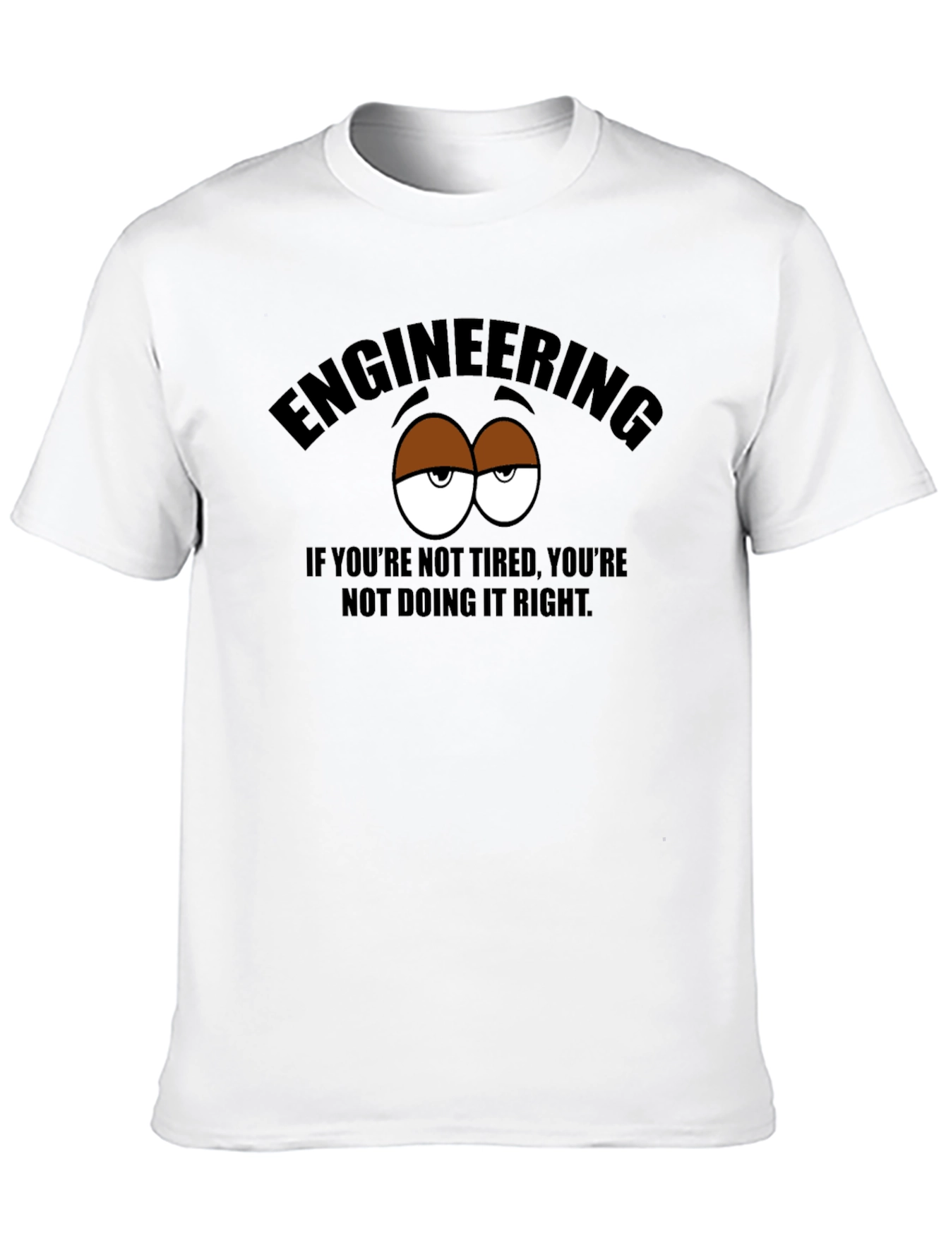 Black Engineering Tired Eyes Graphic T-Shirt view 10