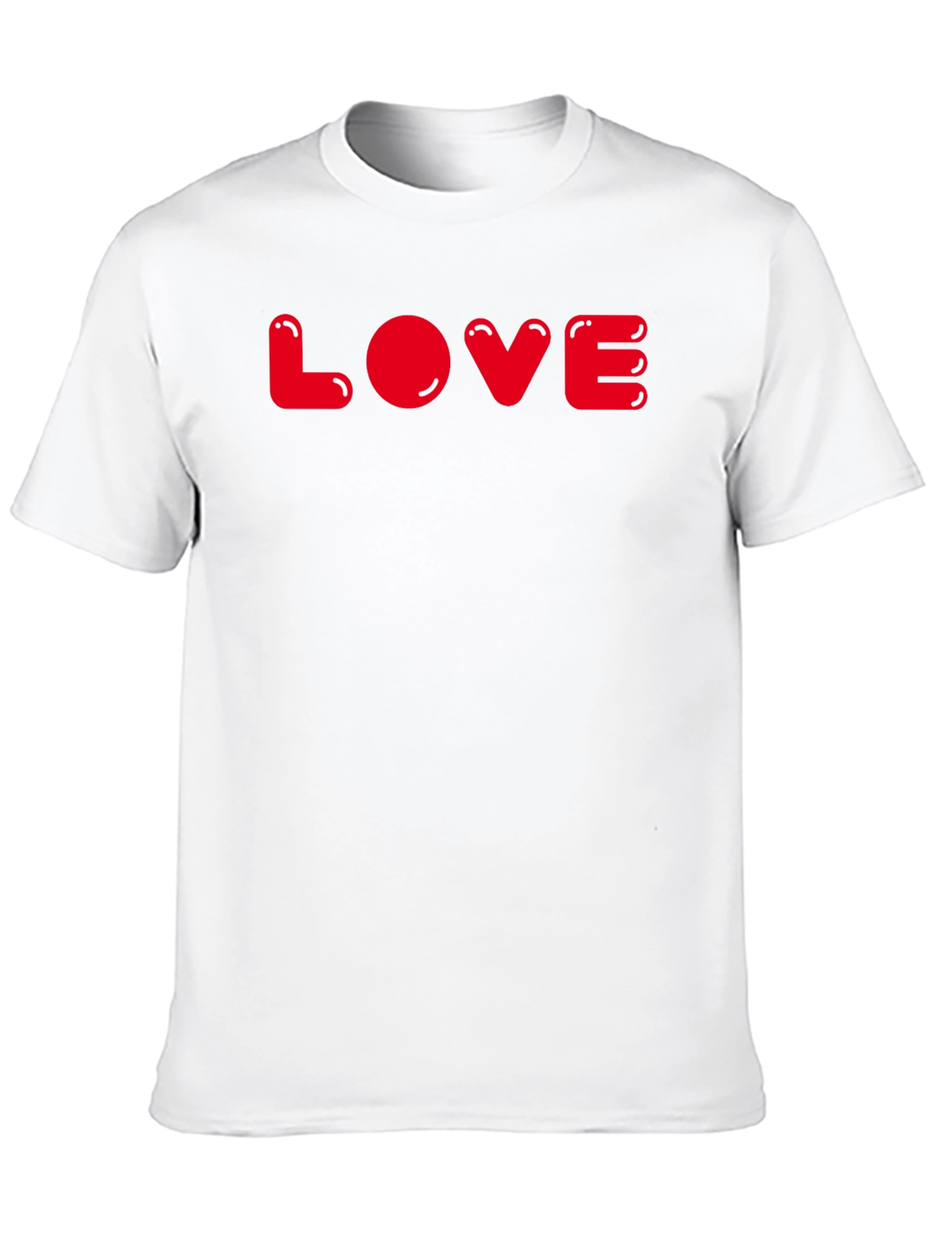 Black Red LOVE Graphic Black T-Shirt view 10