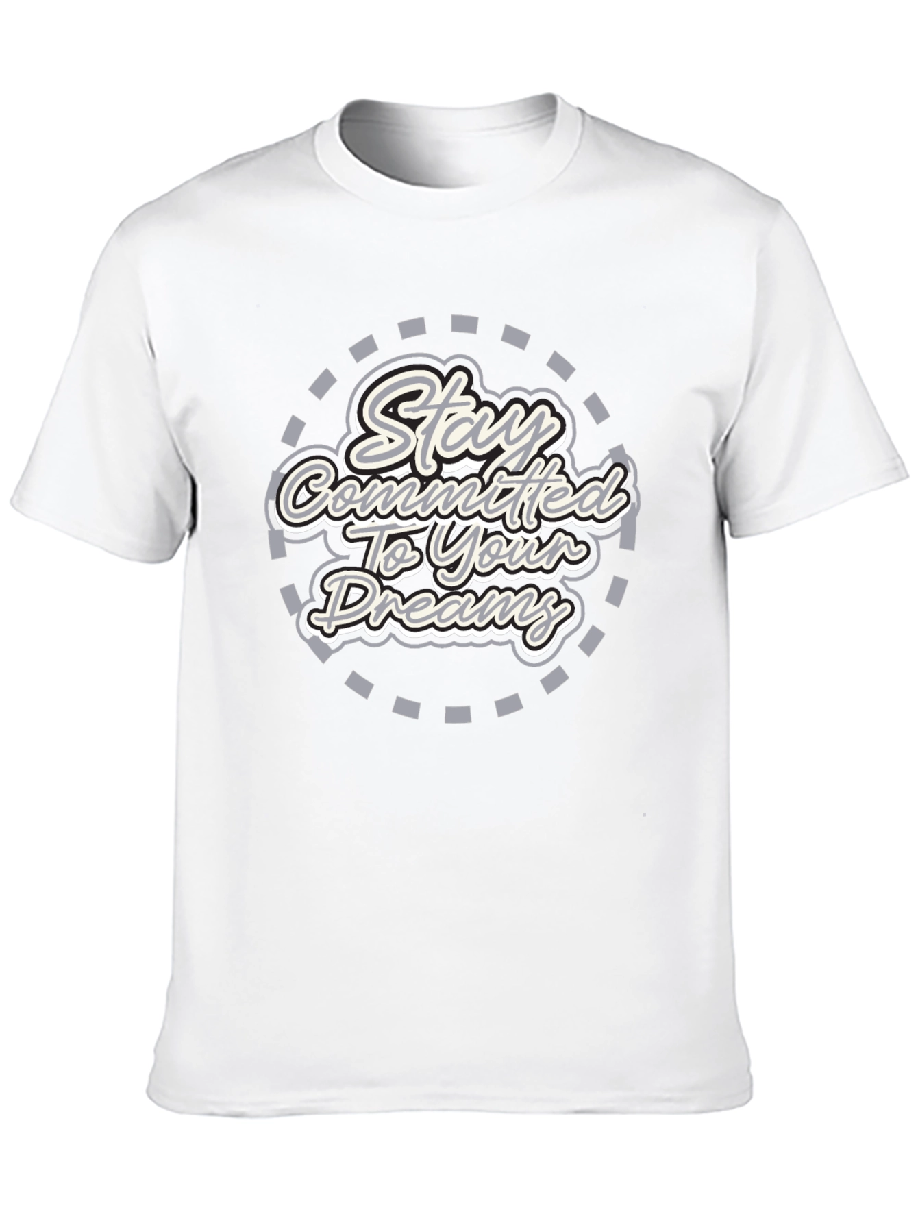 Black Stay Committed T-Shirt: Motivational Tee view 10