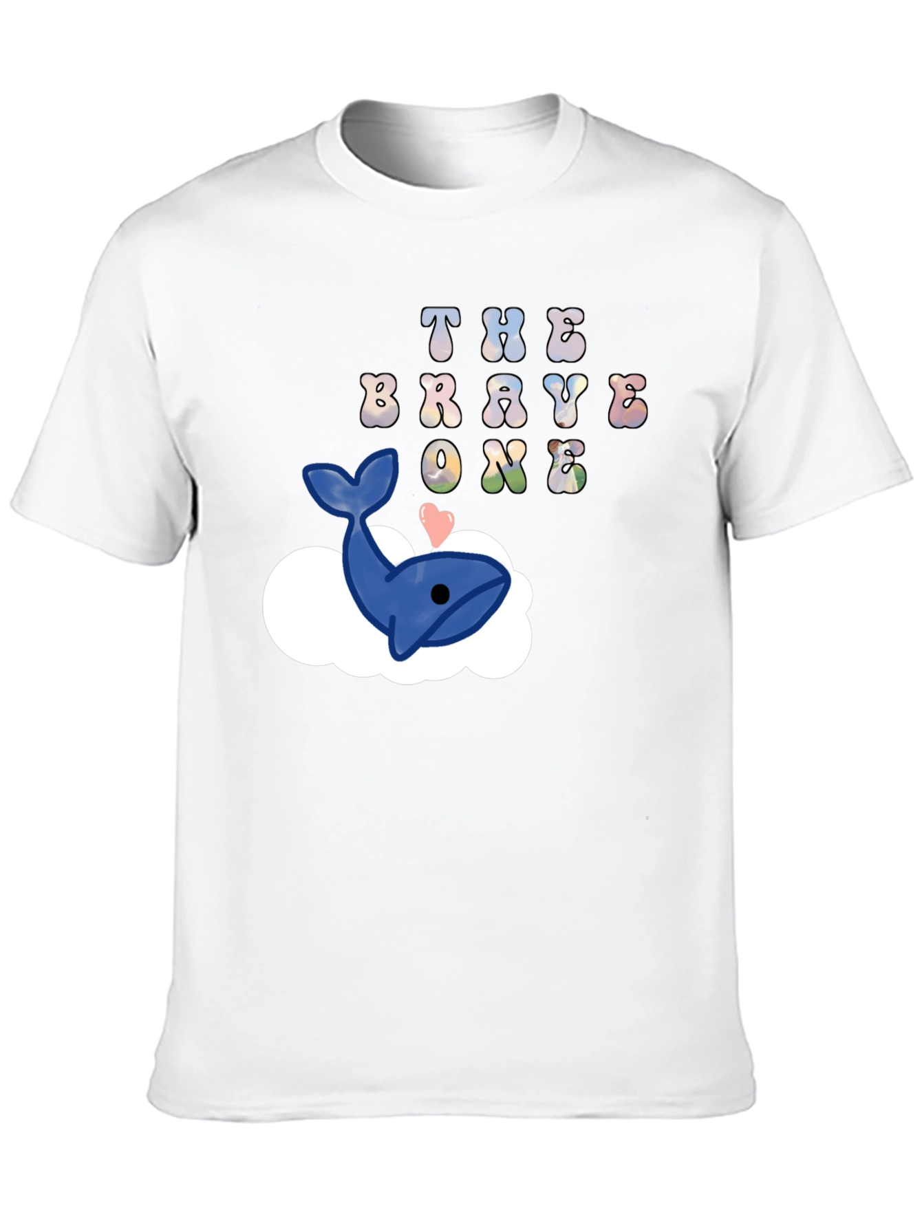 Black The Brave One Whale Cloud T-Shirt view 10