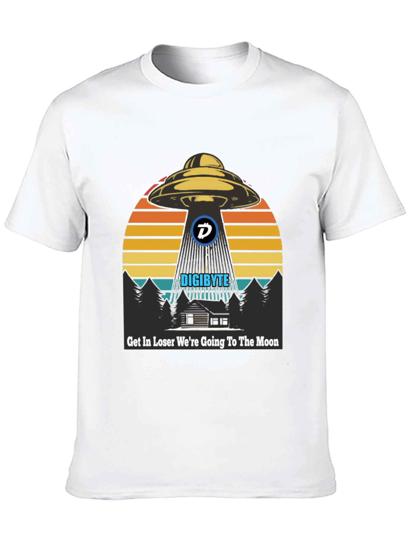 Black Digibyte UFO Abduction T-Shirt - Crypto Humor Tee view 10