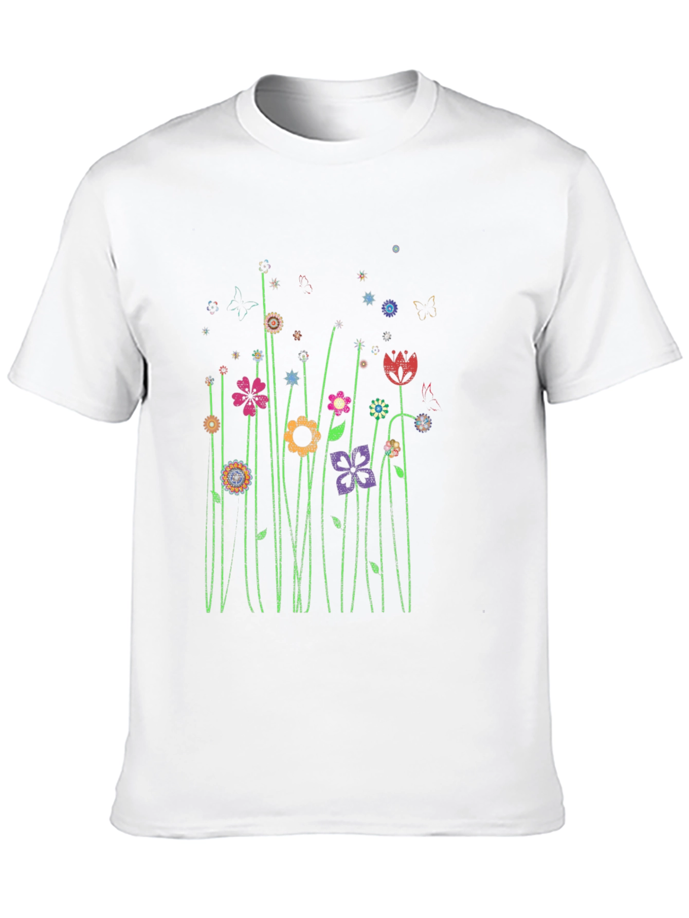 Black Floral Graphic Black T-Shirt view 10