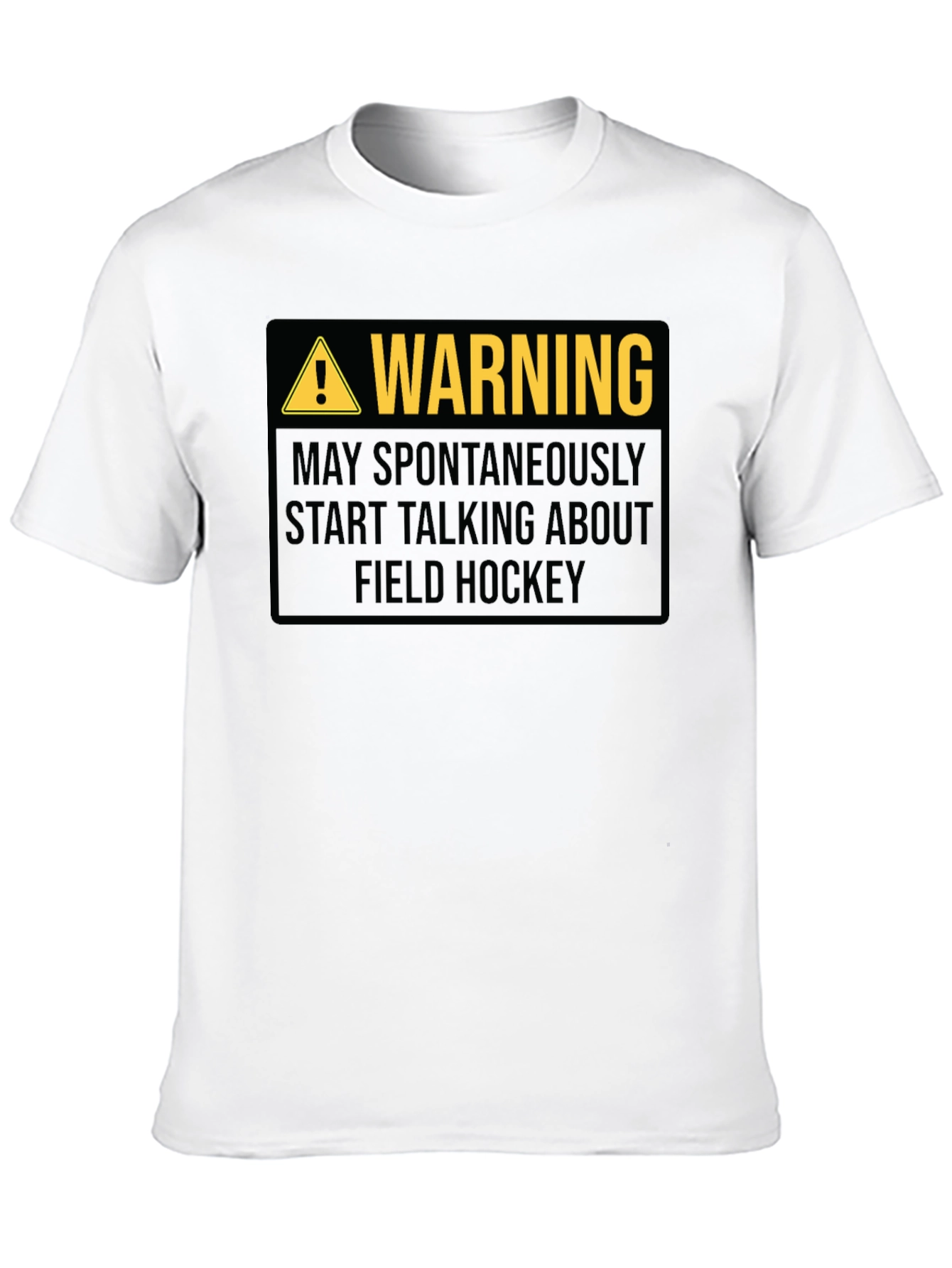 Black Field Hockey Warning Graphic T-Shirt view 10