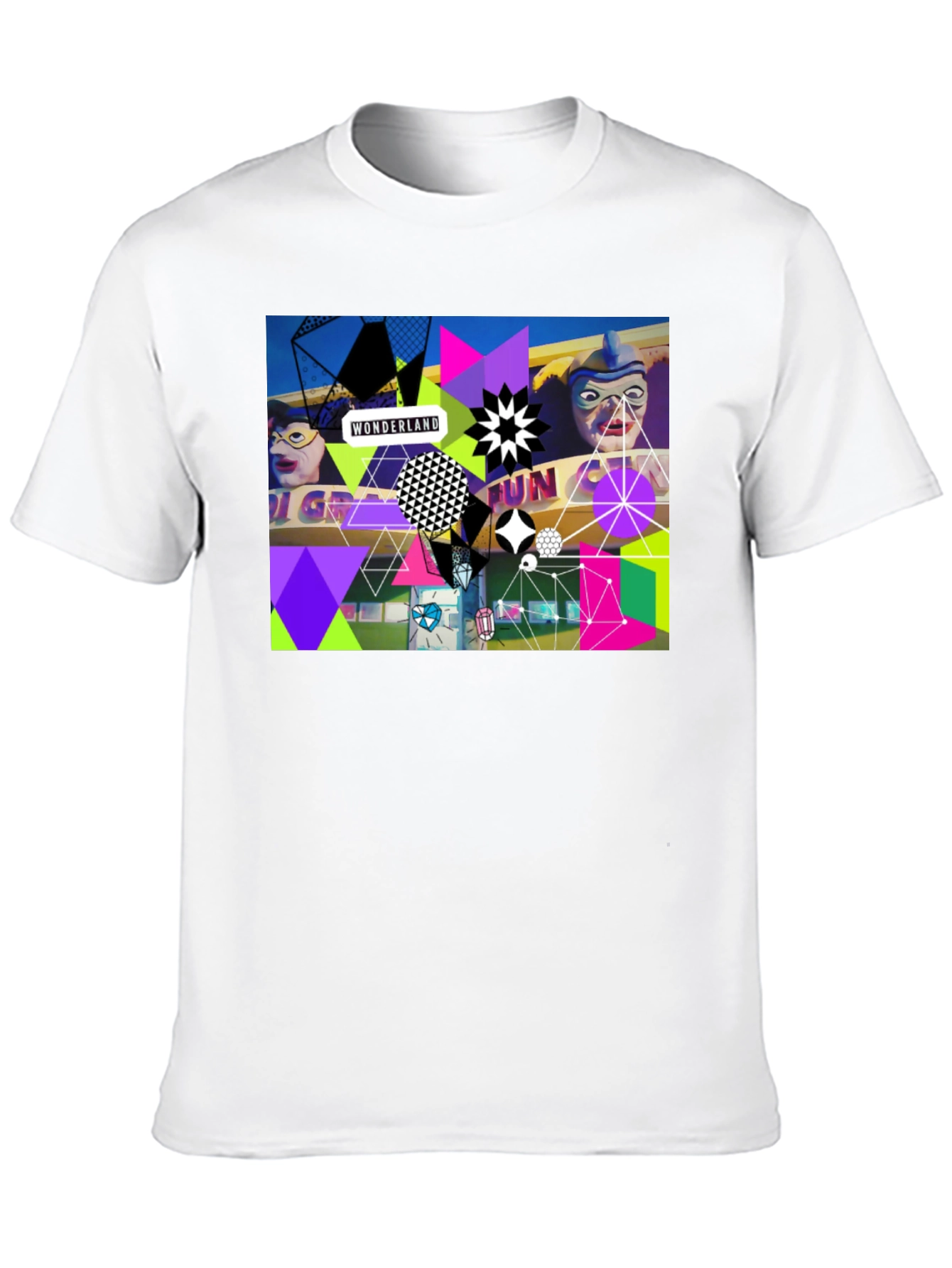 Black Wonderland Fun Graphic Tee - Black Crew Neck view 10