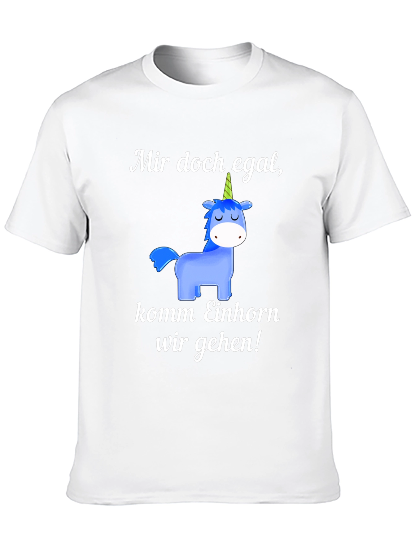 Black Unicorn T-Shirt: Mir doch egal, komm Einhorn wir gehen! view 10