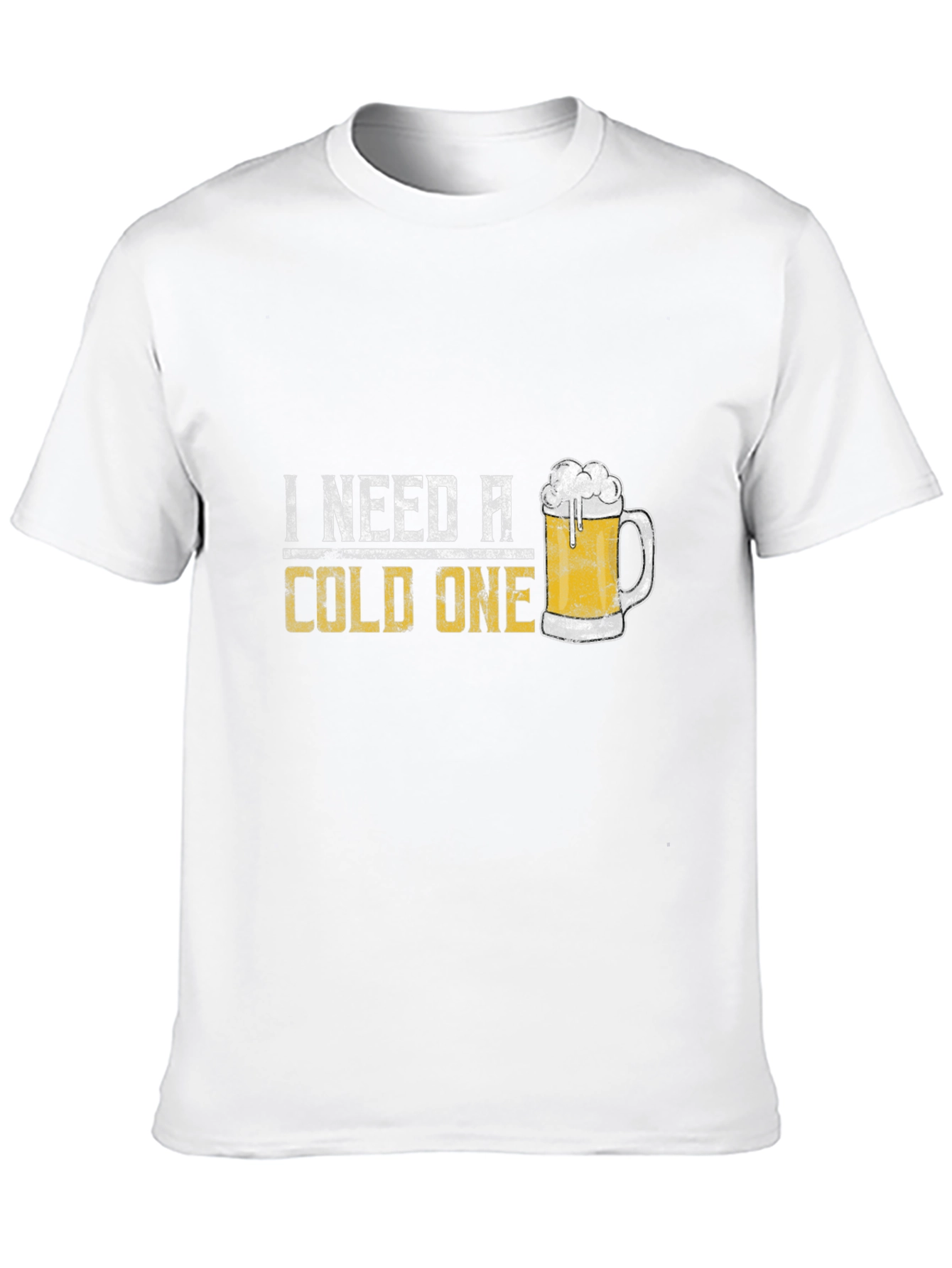 Black I Need A Cold One Graphic Tee - Beer Lover T-Shirt view 10