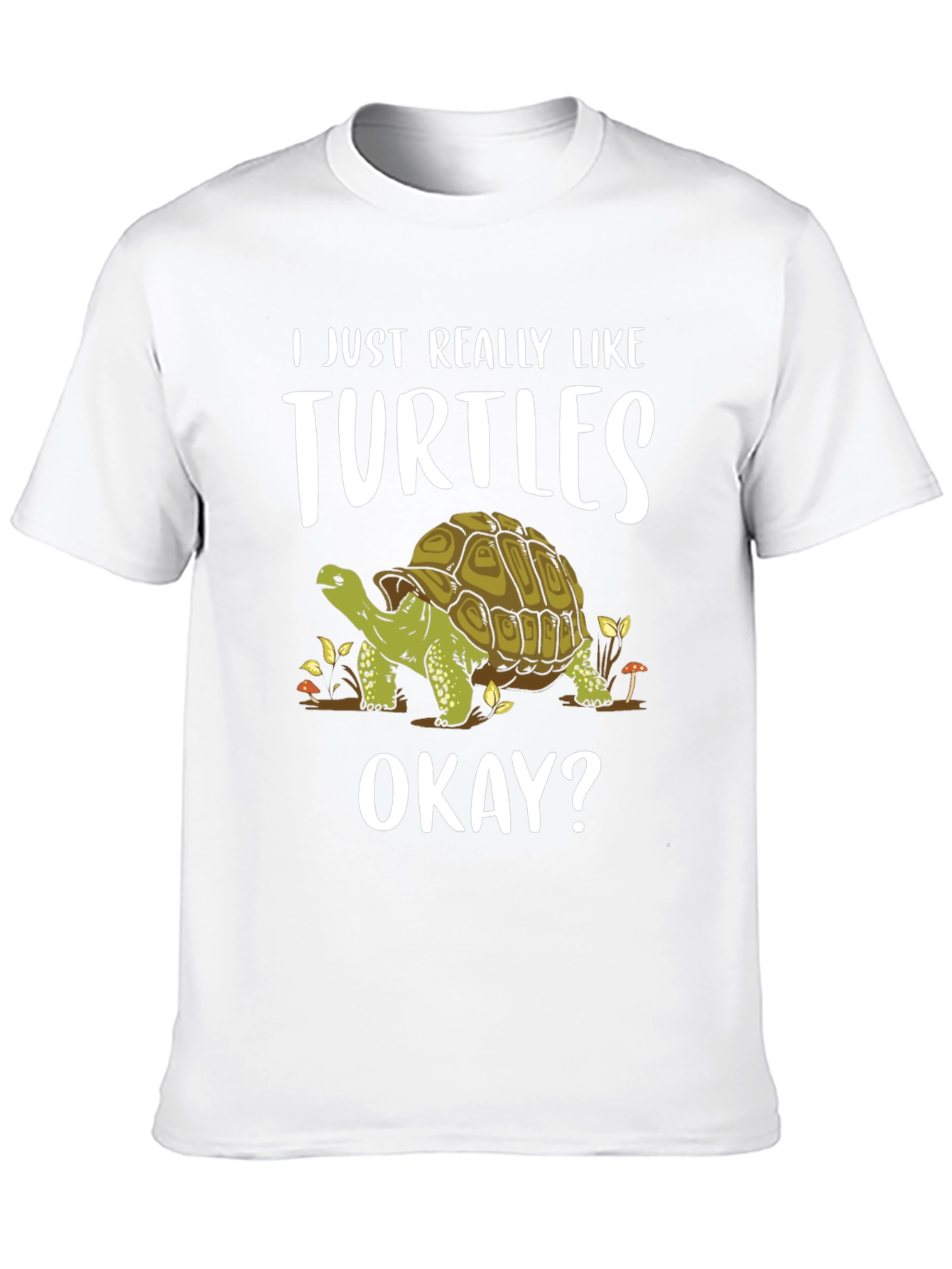 Black Turtle Lover Tee - I Just Really Like Turtles Okay? T-Shirt view 10