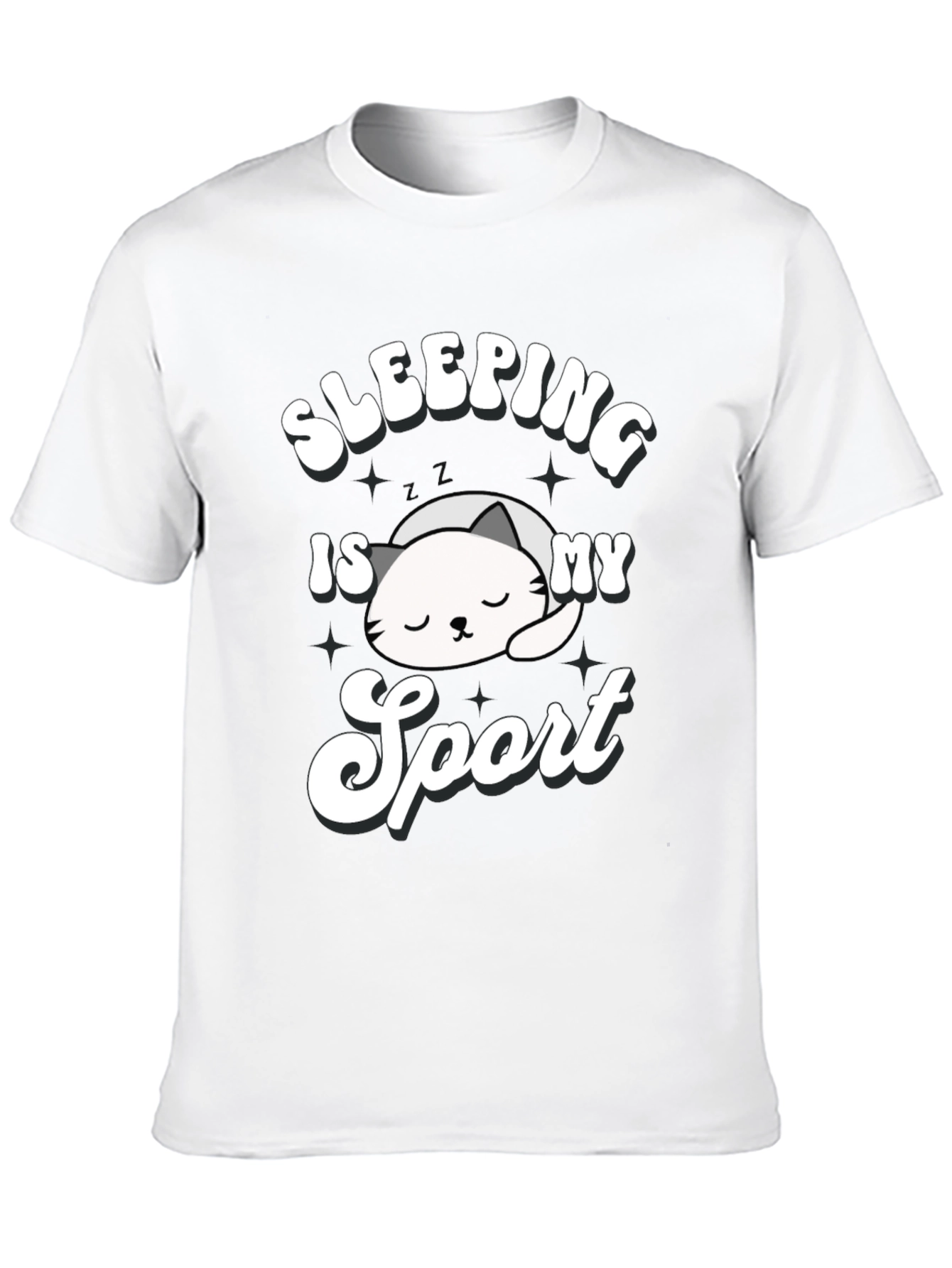 Black Sleeping is My Sport Black Graphic T-Shirt view 10