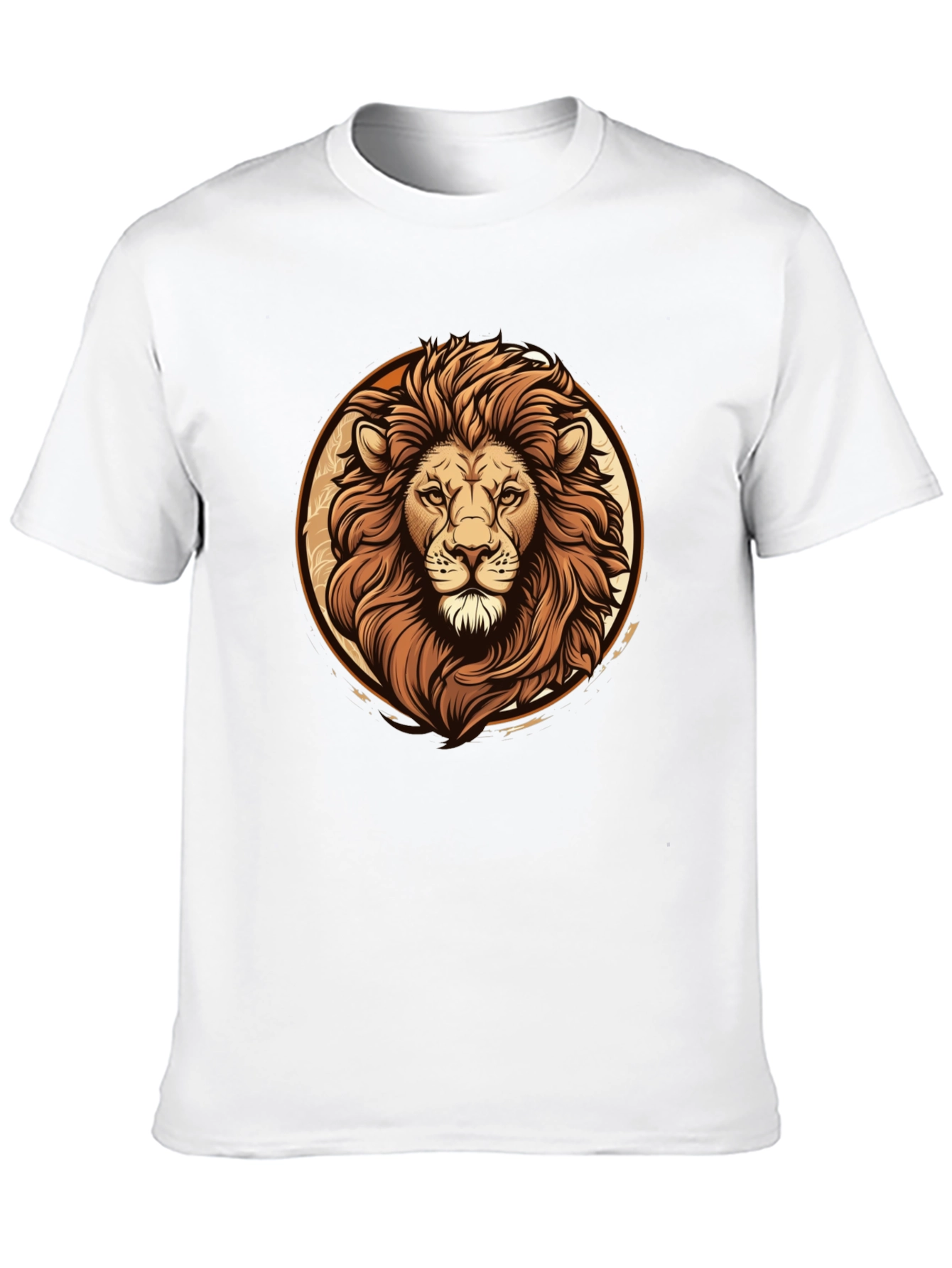 Black Lion Graphic Tee - Bold Animal Print Black T-Shirt view 10