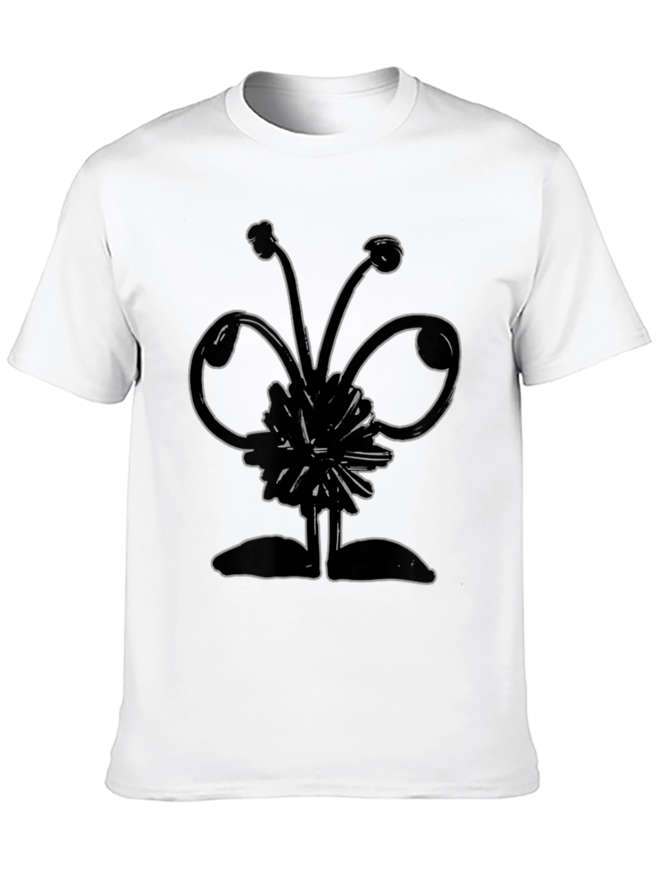 Black Abstract Graphic Print Black T-Shirt view 10