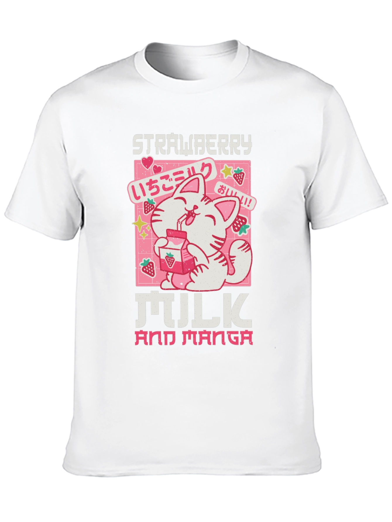 Black Strawberry Milk and Manga Graphic Tee view 10