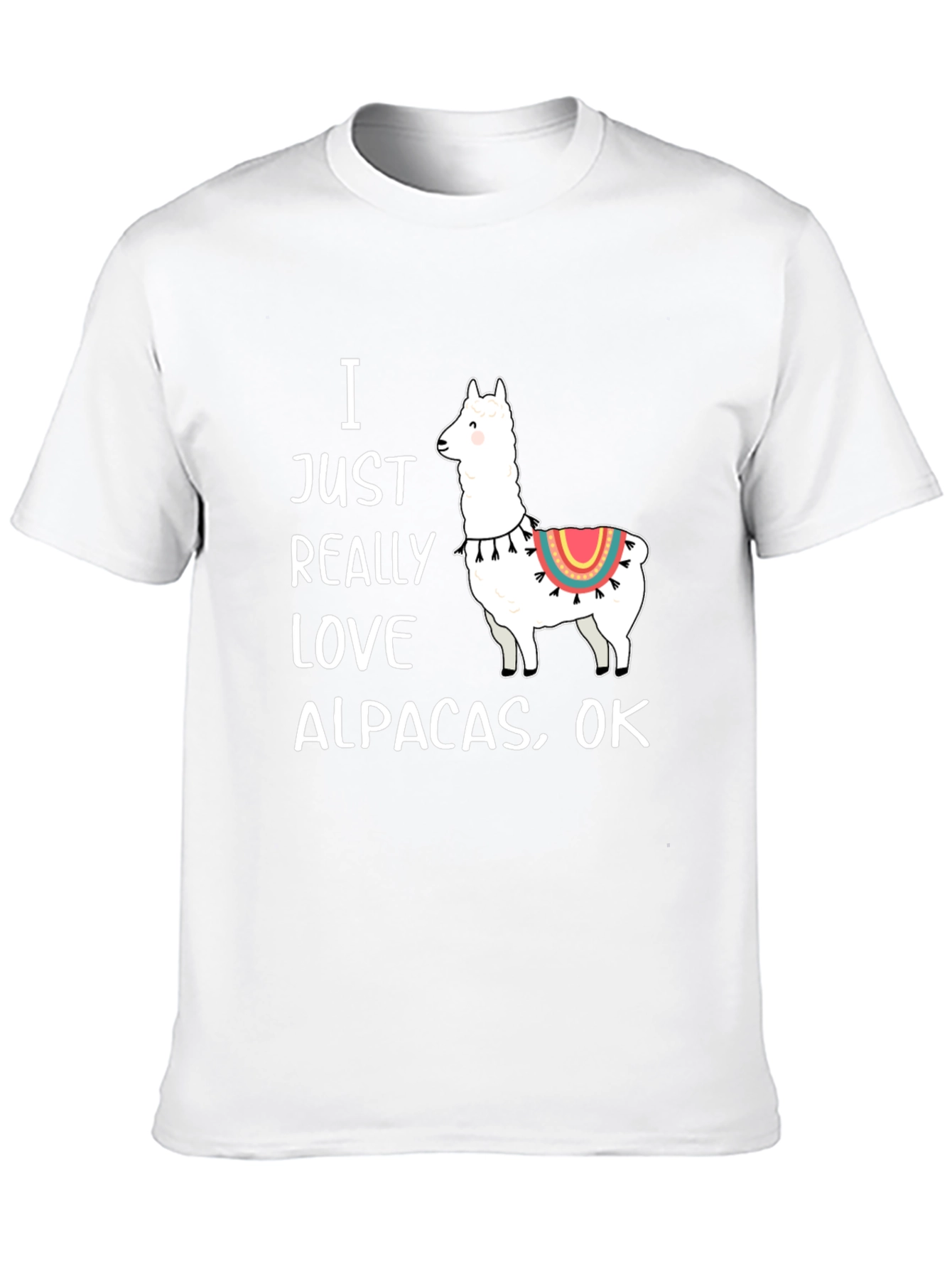 Black I Love Alpacas Graphic T-Shirt -  Funny Alpaca Tee view 10