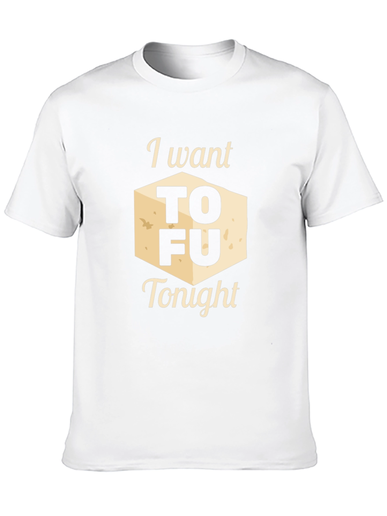 Black I Want Tofu Tonight Graphic Tee - Novelty Shirt view 10