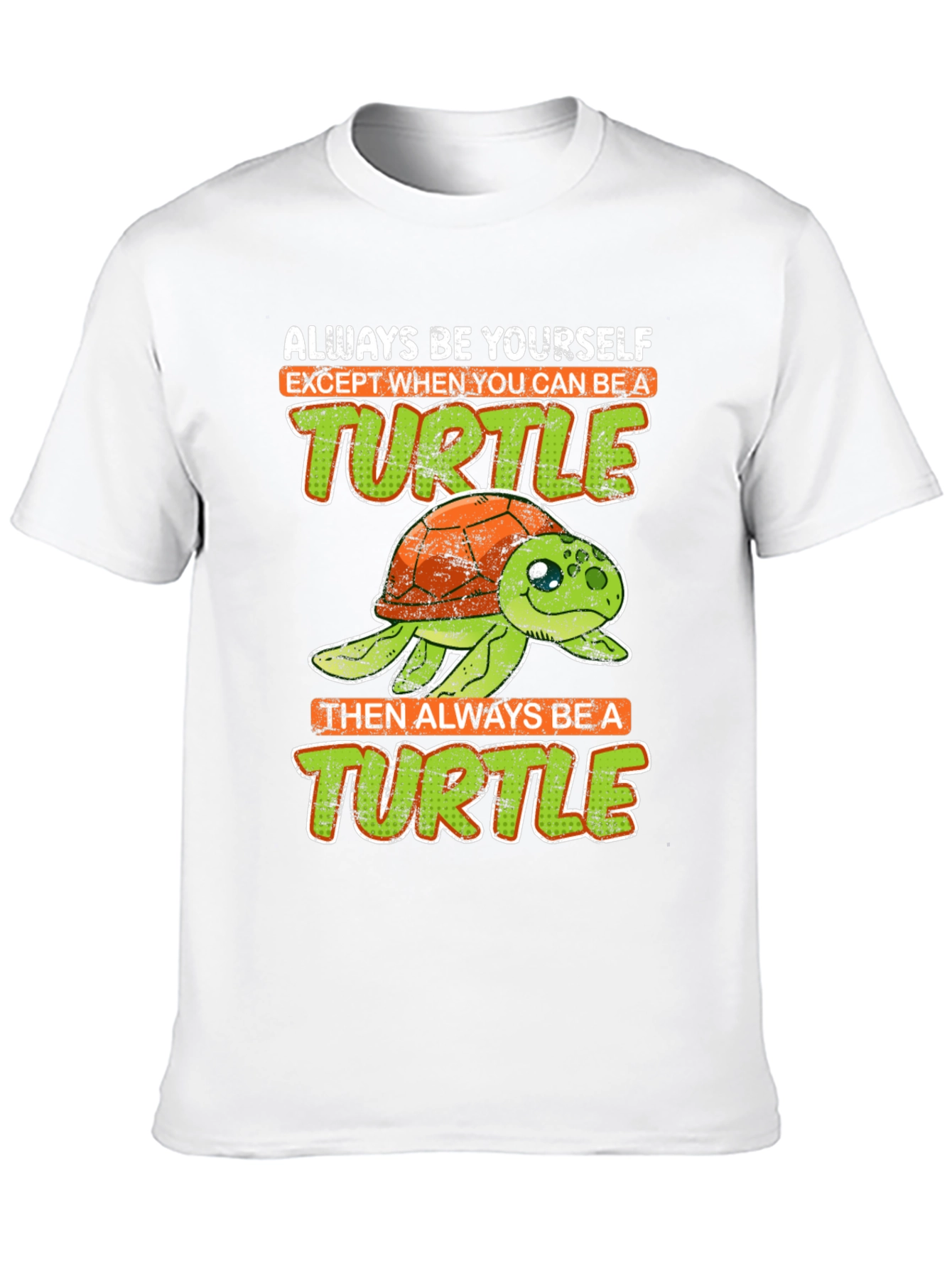 Black Funny Turtle Graphic Tee - Always Be Yourself T-Shirt view 10
