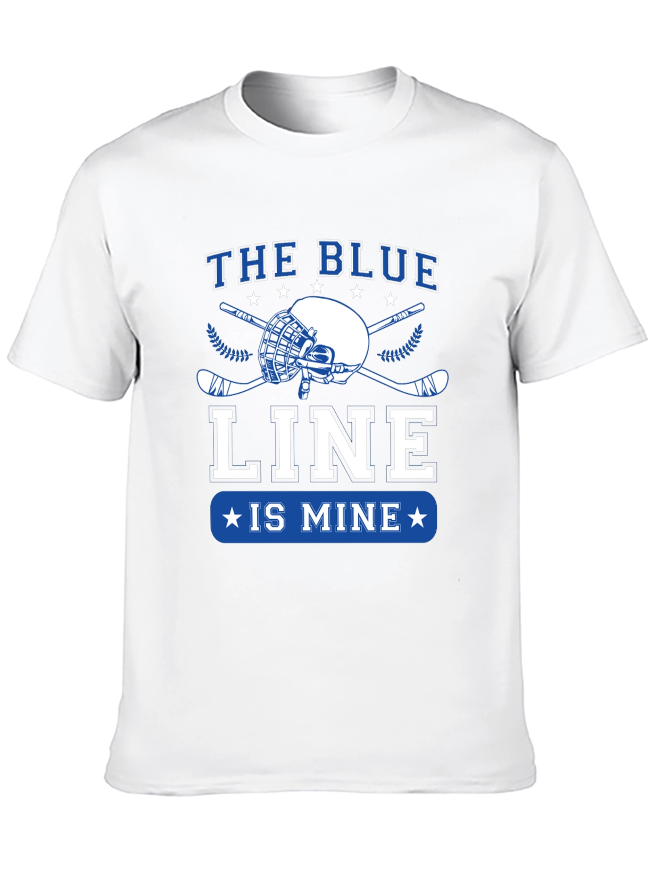 Black The Blue Line is Mine Hockey T-Shirt view 10