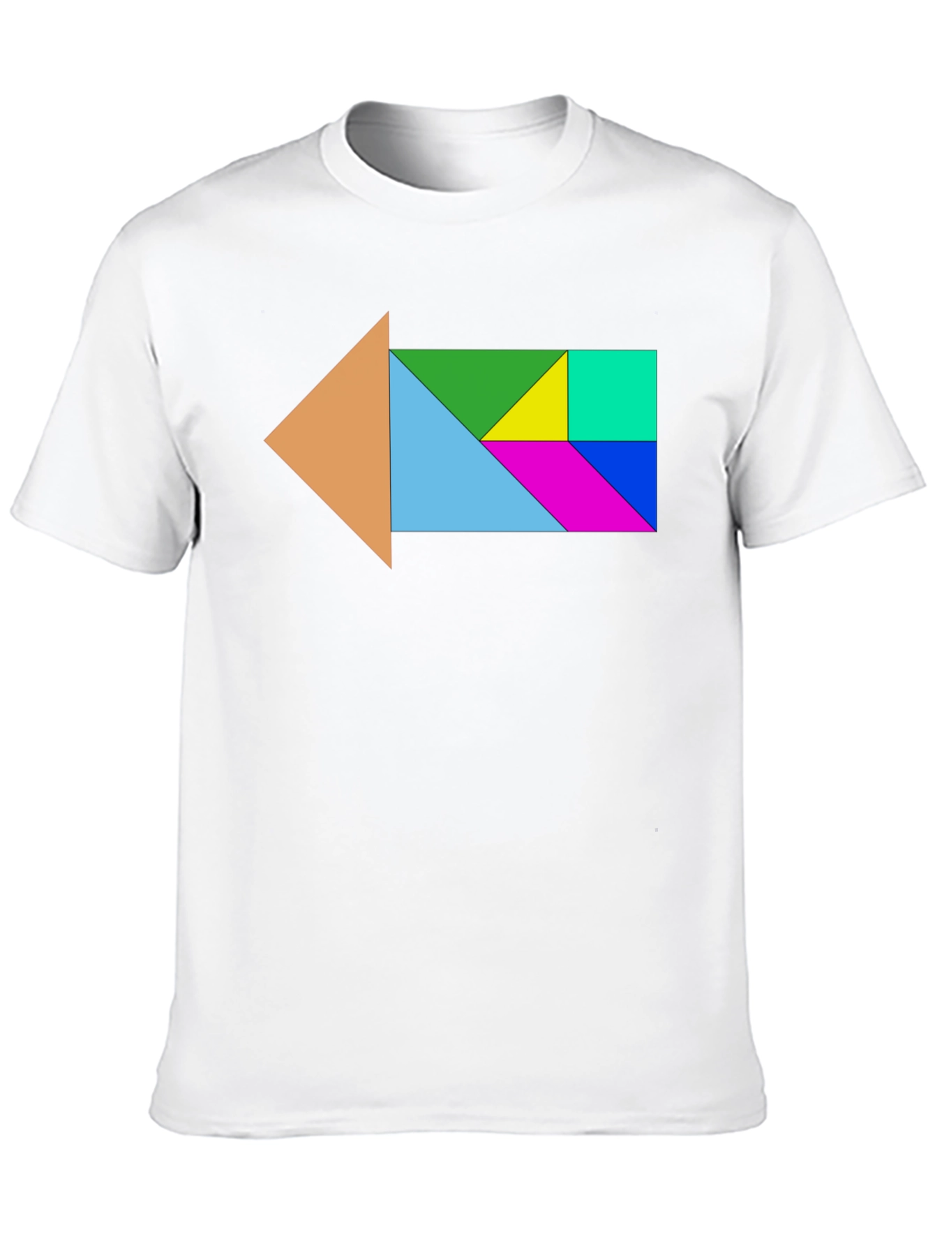 Tangram Arrow T-Shirt - Geometric Design - 10