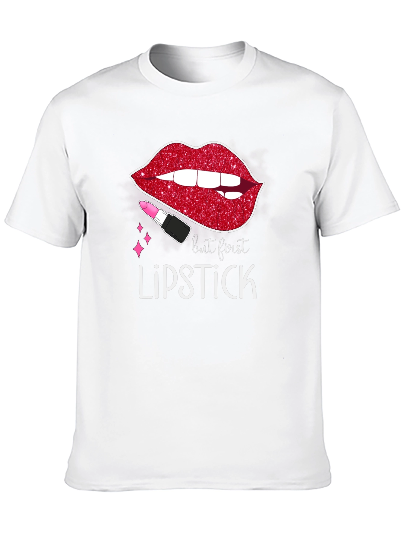 Black But First Lipstick Graphic Tee - Stylish & Trendy view 10