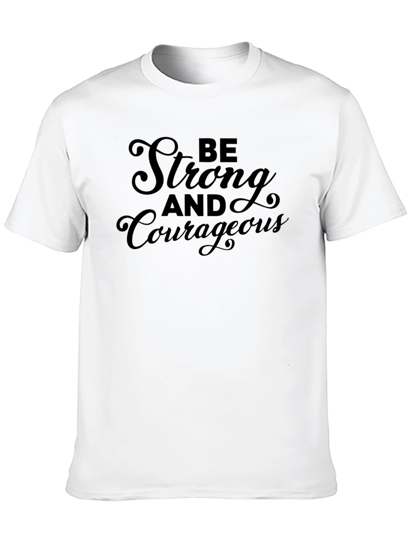 Black Be Strong and Courageous Tee view 10