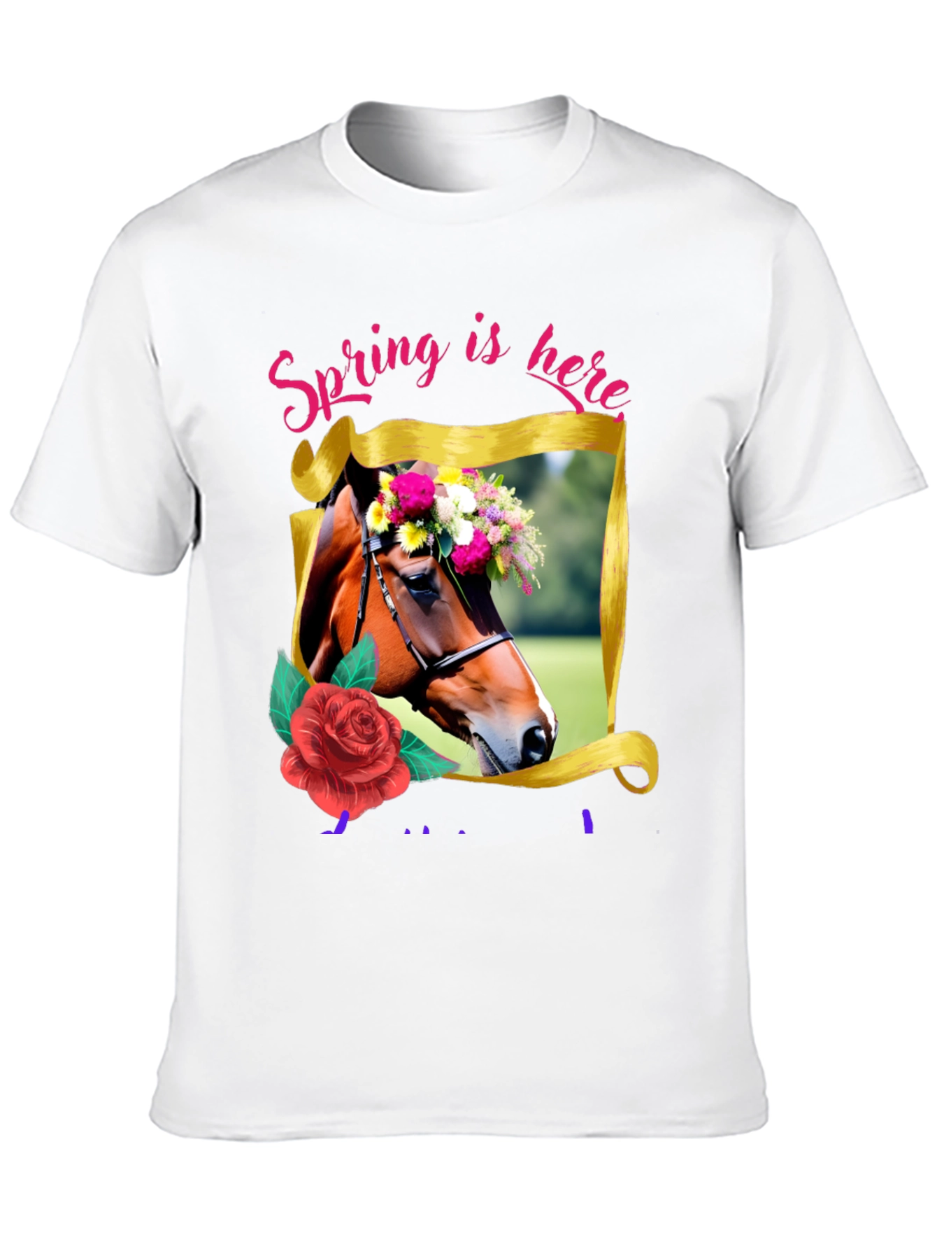 Black Spring Horse Graphic Tee view 10