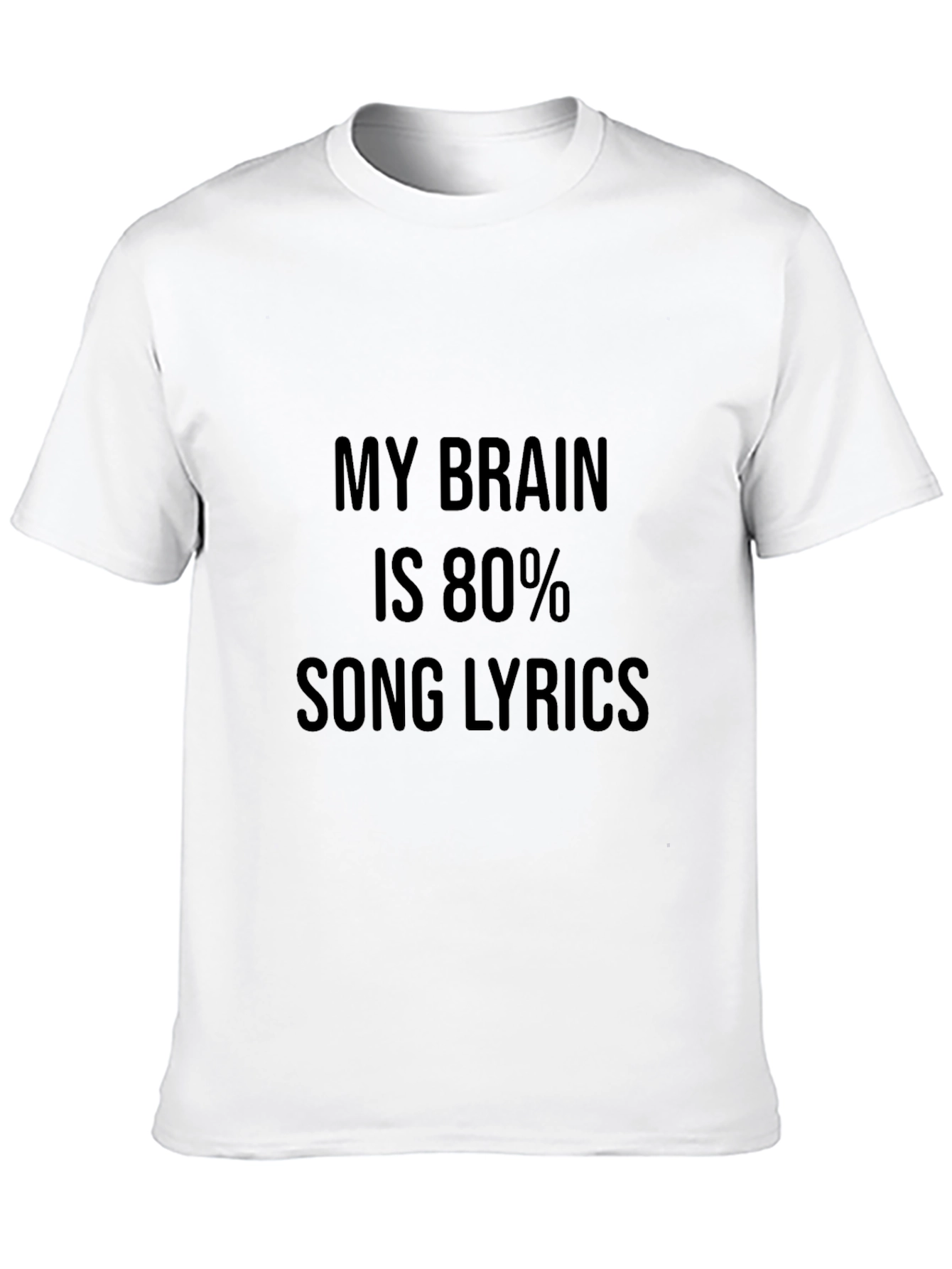 Black My Brain Is 80% Song Lyrics Graphic Tee view 10
