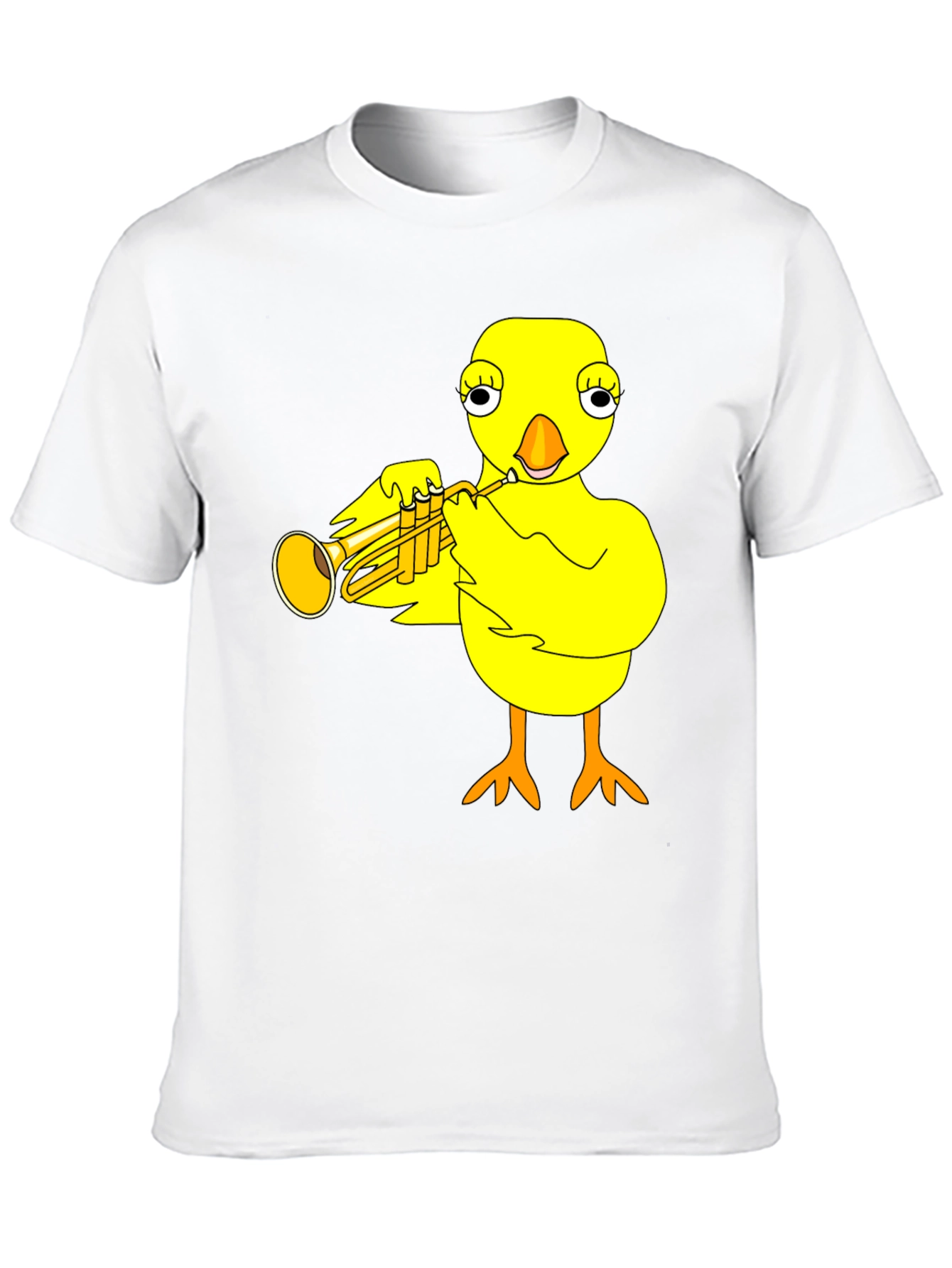 Black Funny Chick Trumpet Player Graphic Tee view 10